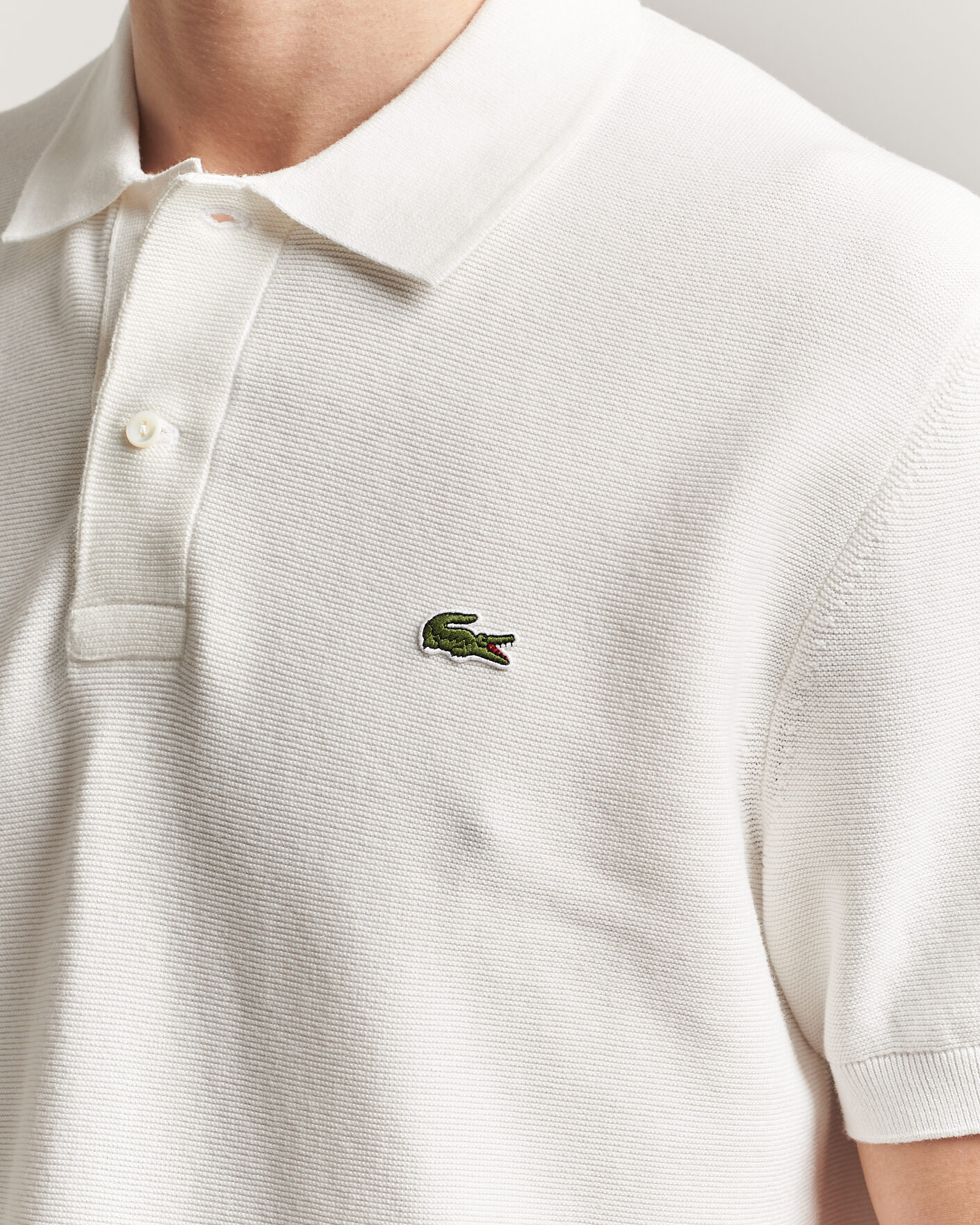 Homme | Polos | Lacoste | Cotton Knitted Polo Flour