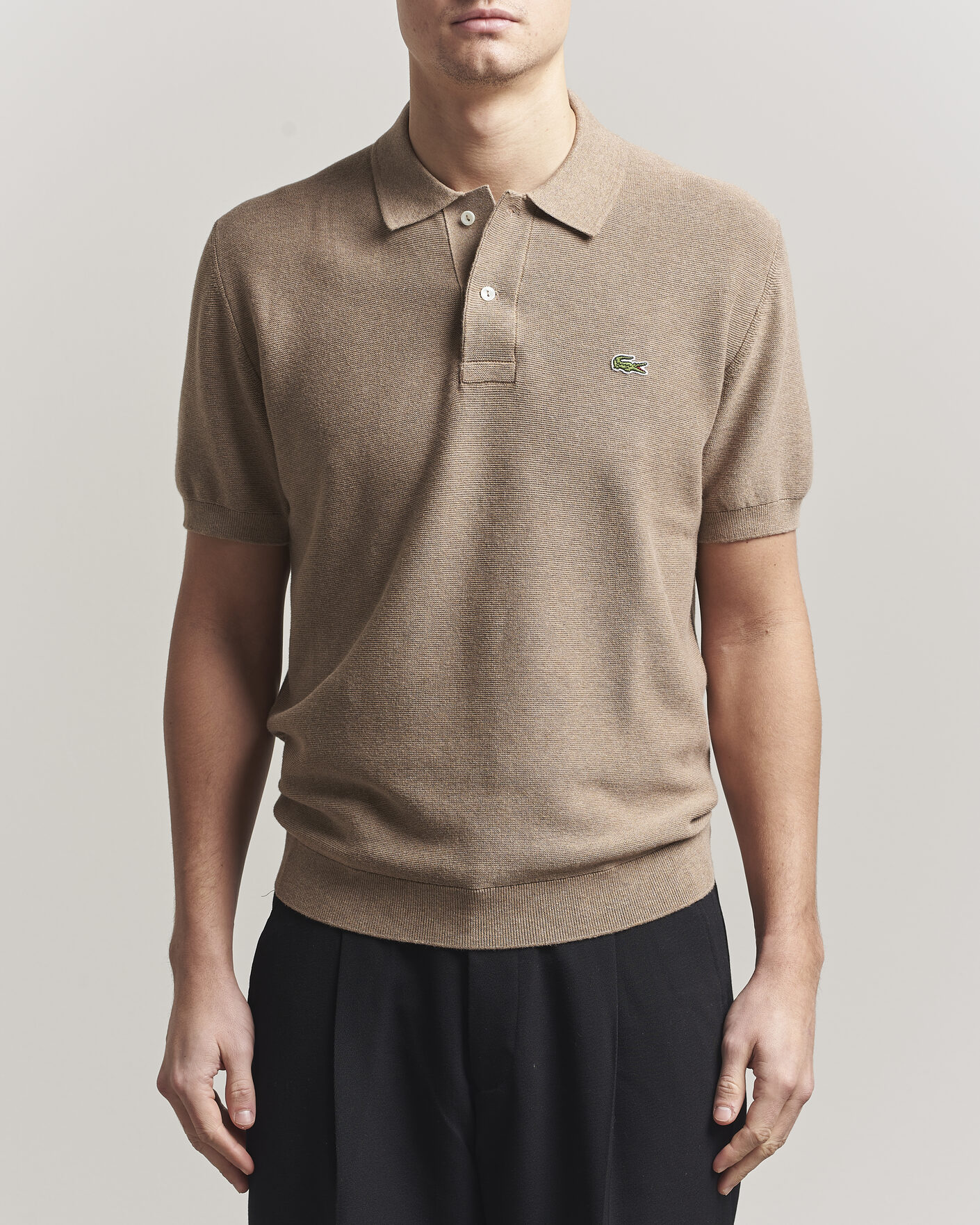Homme | Polos | Lacoste | Cotton Knitted Polo Viennois Heather