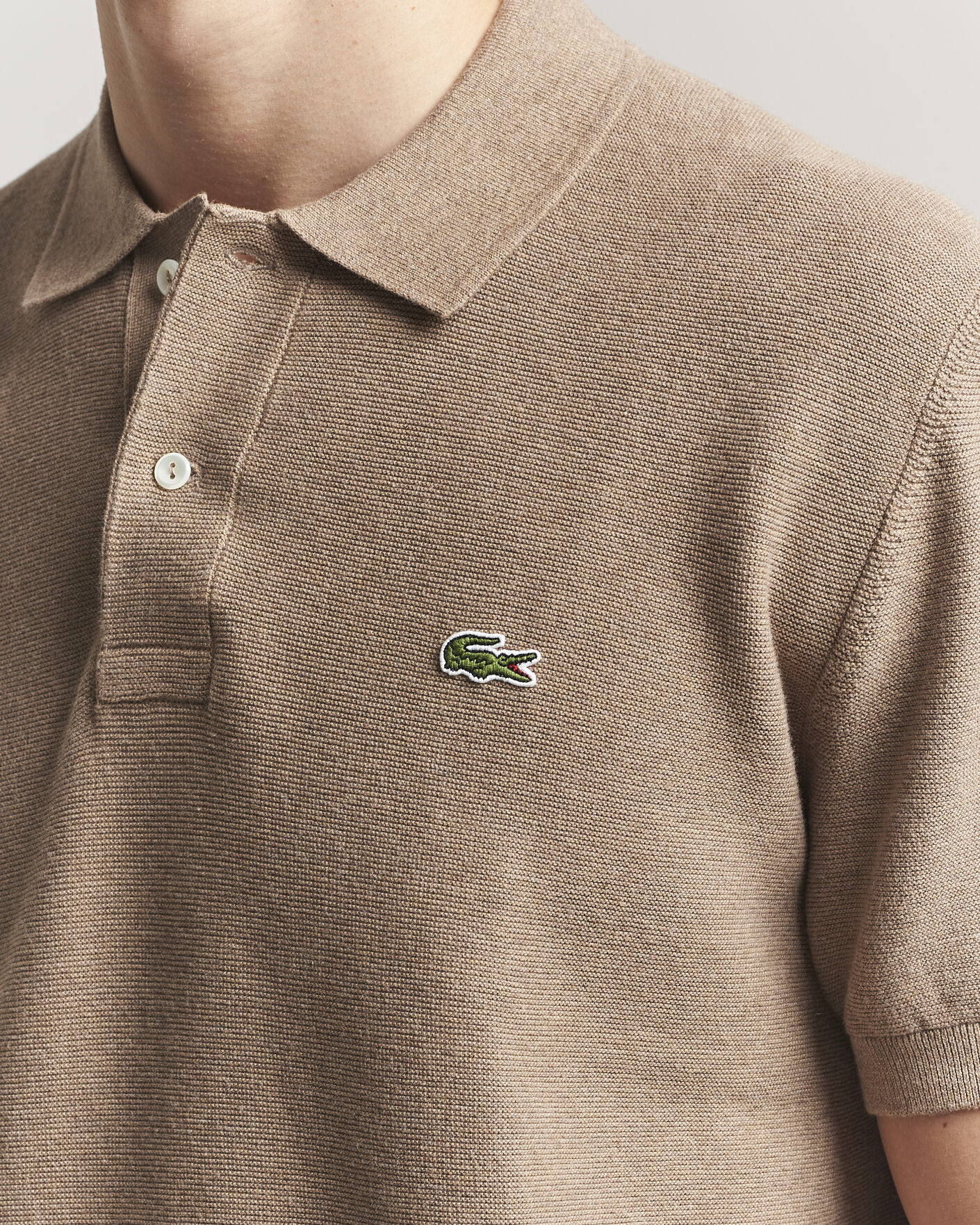 Homme | Polos | Lacoste | Cotton Knitted Polo Viennois Heather
