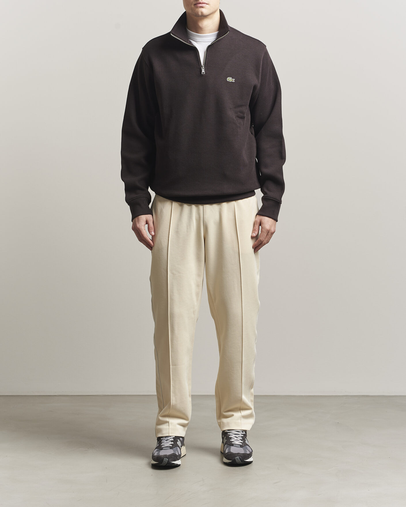 Homme | Pantalons | Lacoste | Piqué Track Pants Naturel Clair