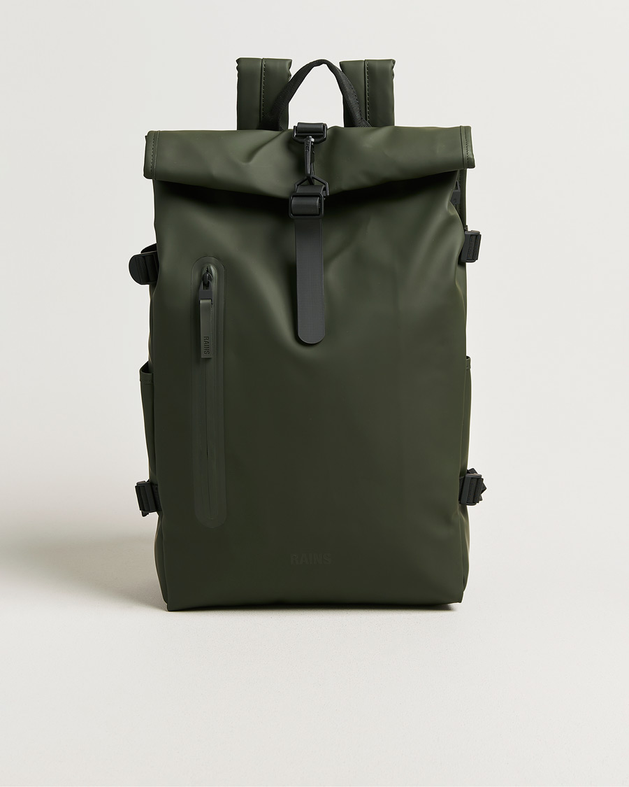 Homme | Sacs | RAINS | Rolltop Large Rucksack Green