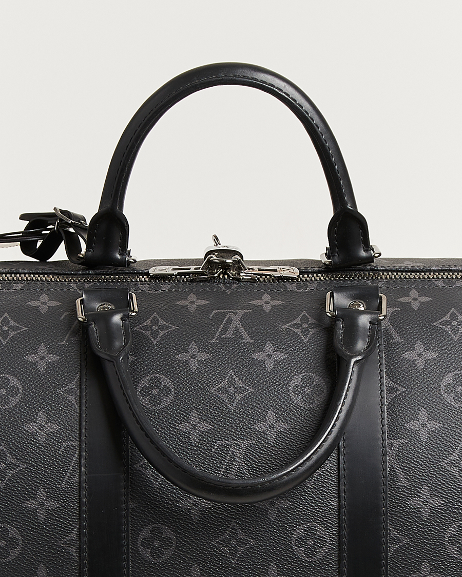 Homme | Louis Vuitton Pre-Owned Keepall Bandouliére 55 Monogram Eclipse | Louis Vuitton Pre-Owned | Keepall Bandouliére 55 Monogram Eclipse