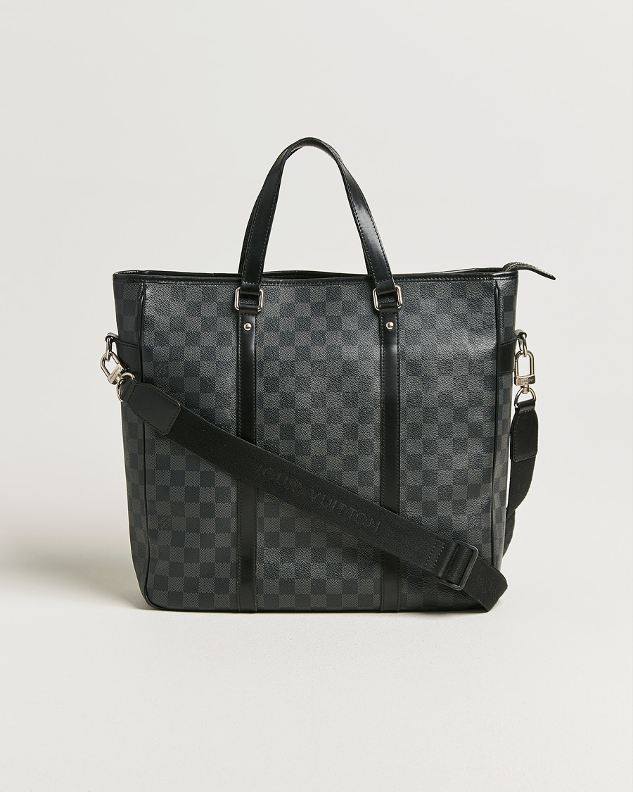 Homme | Louis Vuitton Pre-Owned Tadao Tote Bag Damier Graphite | Louis Vuitton Pre-Owned | Tadao Tote Bag Damier Graphite