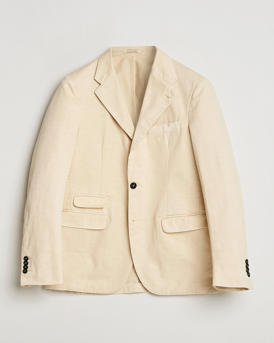 Homme | Blazers | Massimo Alba | Sloop Cotton Blazer Light Beige