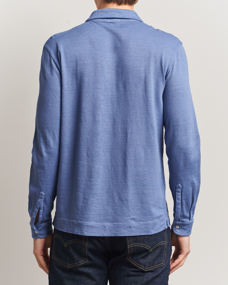 Homme | Polos | Massimo Alba | Raya Cotton/Linen Long Sleeve Polo Tulip