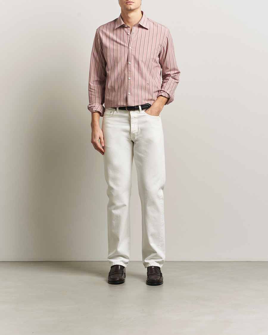 Homme | Chemises | Massimo Alba | Genova Striped Shirt Old Rose