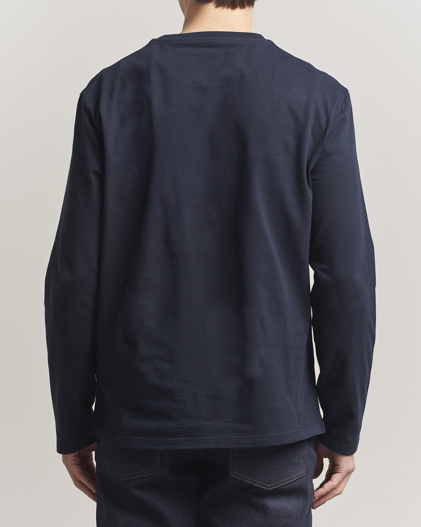 Homme | T-shirts | Jil Sander | Long Sleeve Logo T-Shirt Navy