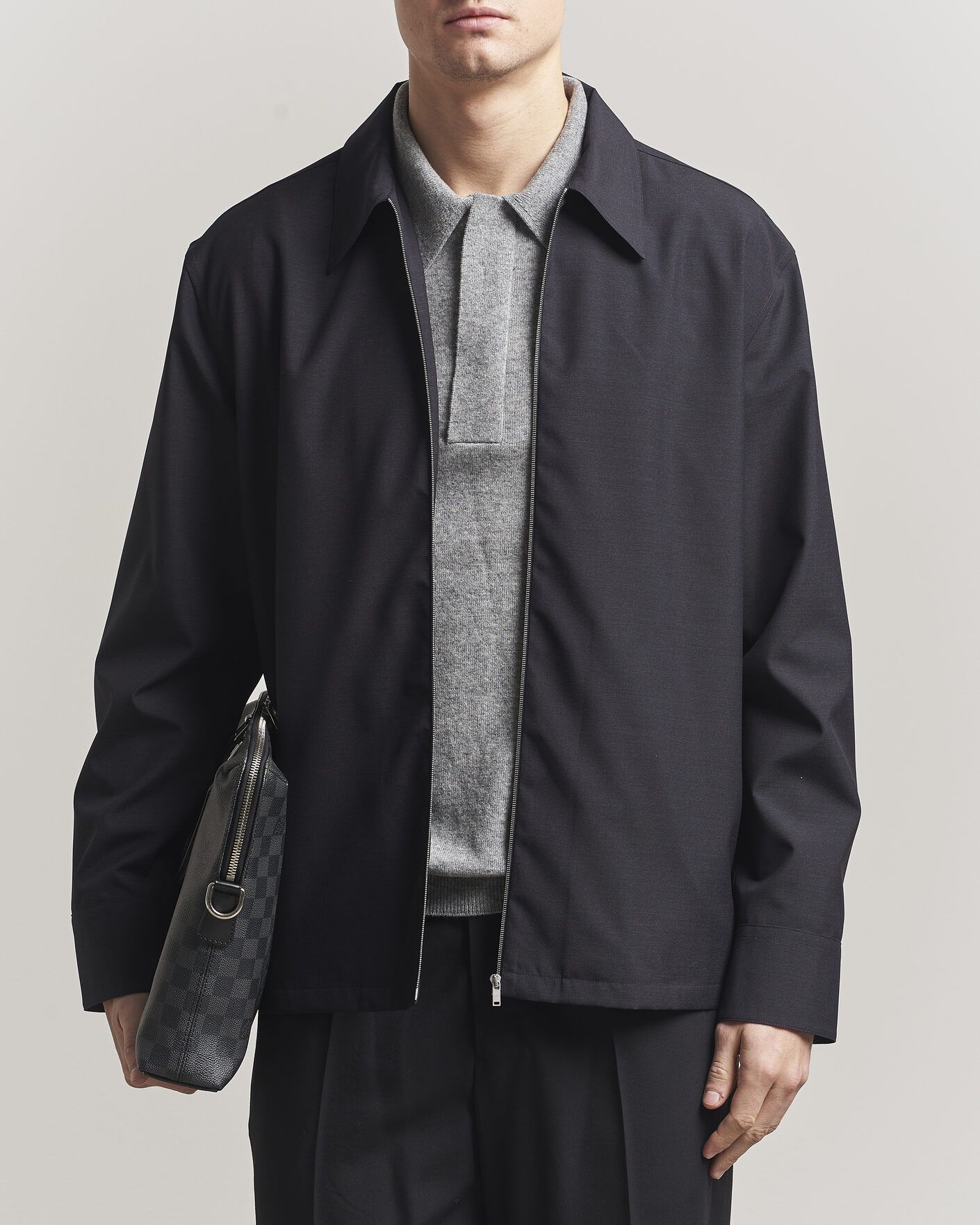 Homme | Chemises | Jil Sander | Zip Shirt Blouson Navy