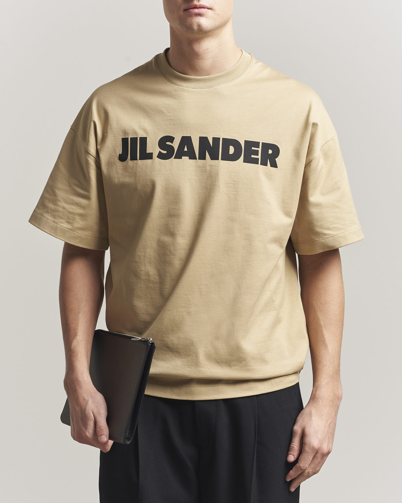 Homme | T-shirts | Jil Sander | Short Sleeve Logo T-Shirt Khaki