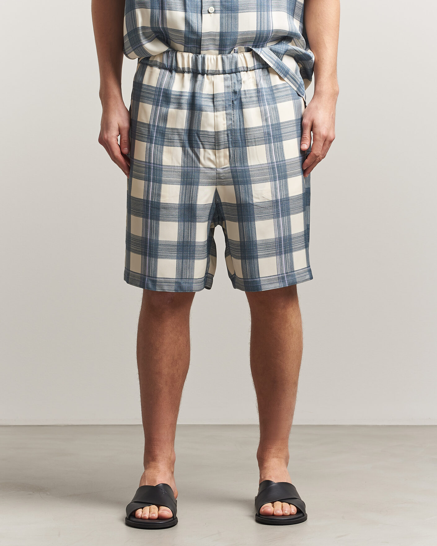 Homme | Shorts | Jil Sander | Vichy Check Shorts Blue/White
