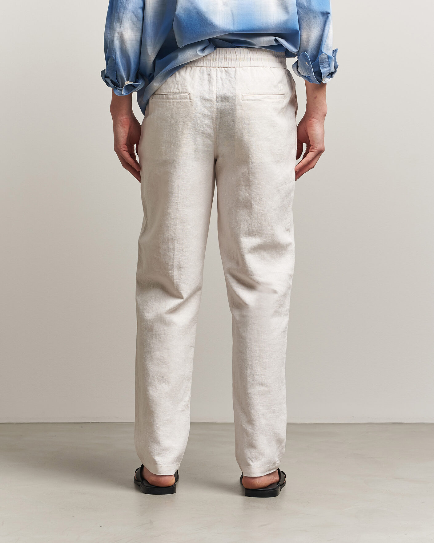 Homme | Pantalons | LES DEUX | Patrick Heavy Linen/Cotton Pants Eggnog White