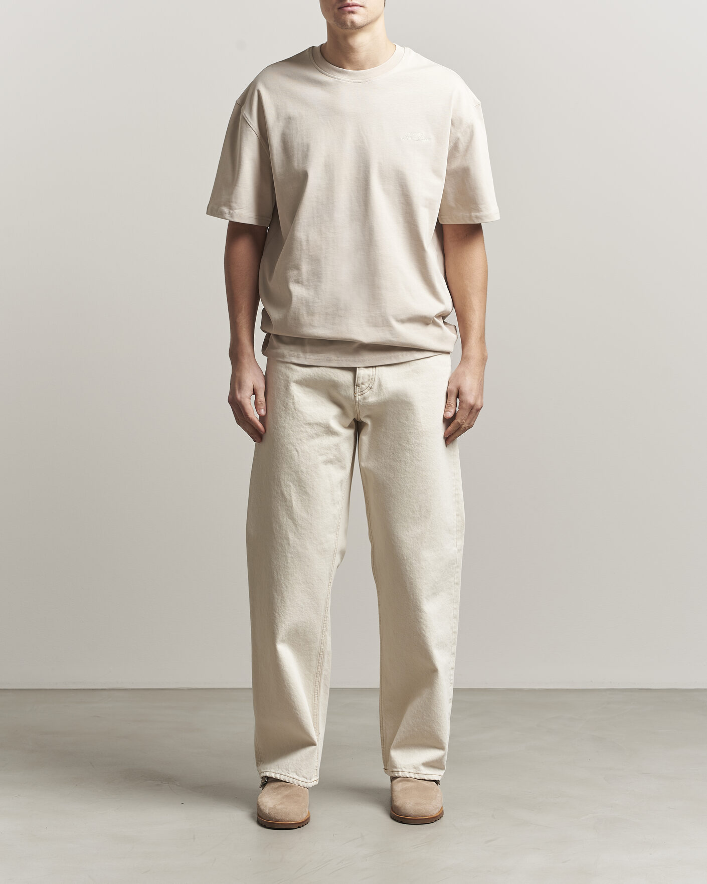 Homme | T-shirts | LES DEUX | Crew T-Shirt Light Sand