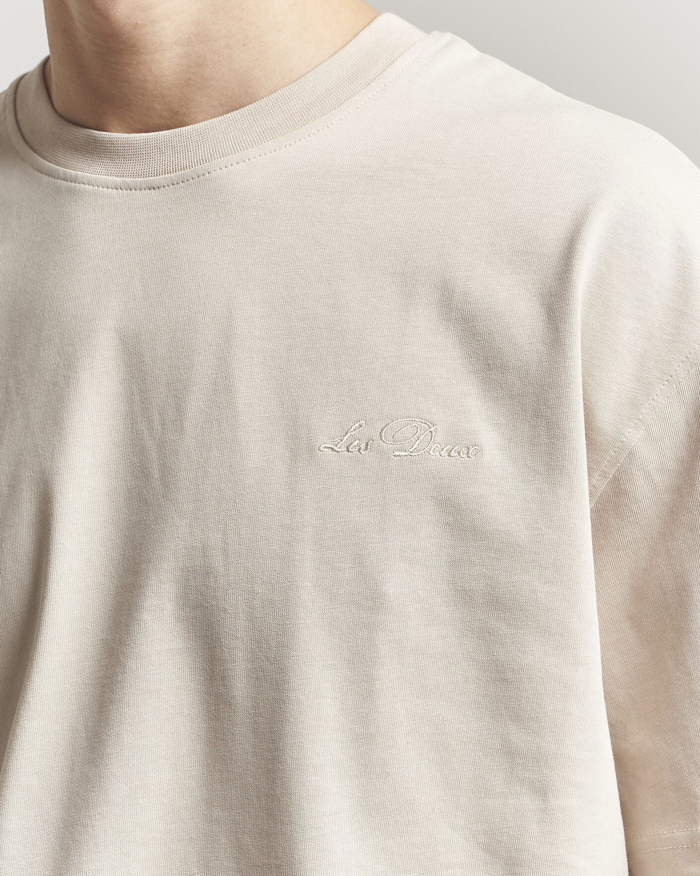 Homme | T-shirts | LES DEUX | Crew T-Shirt Light Sand