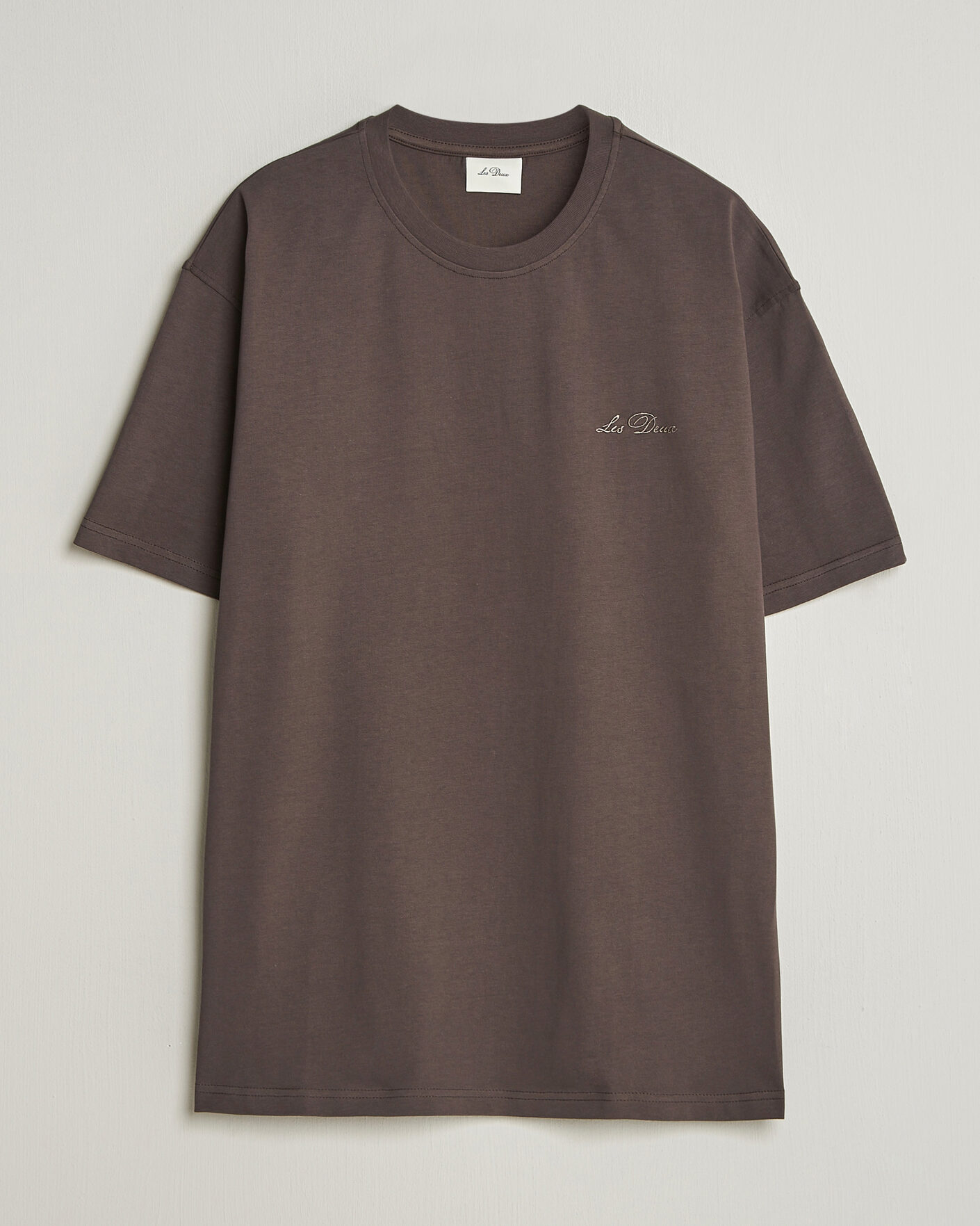 Homme | T-shirts | LES DEUX | Crew T-Shirt Coffee Brown