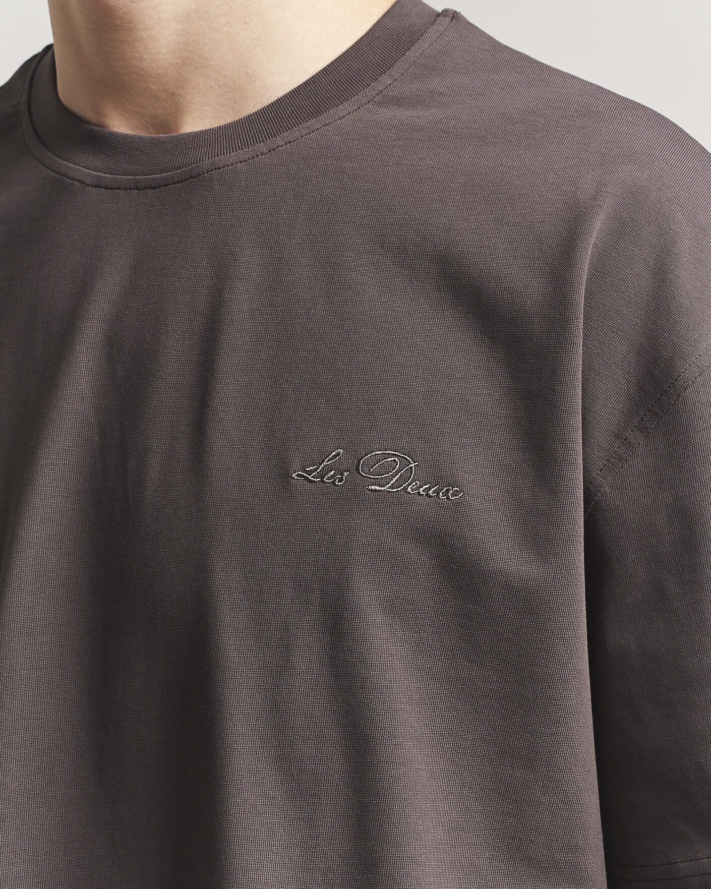 Homme | T-shirts | LES DEUX | Crew T-Shirt Coffee Brown