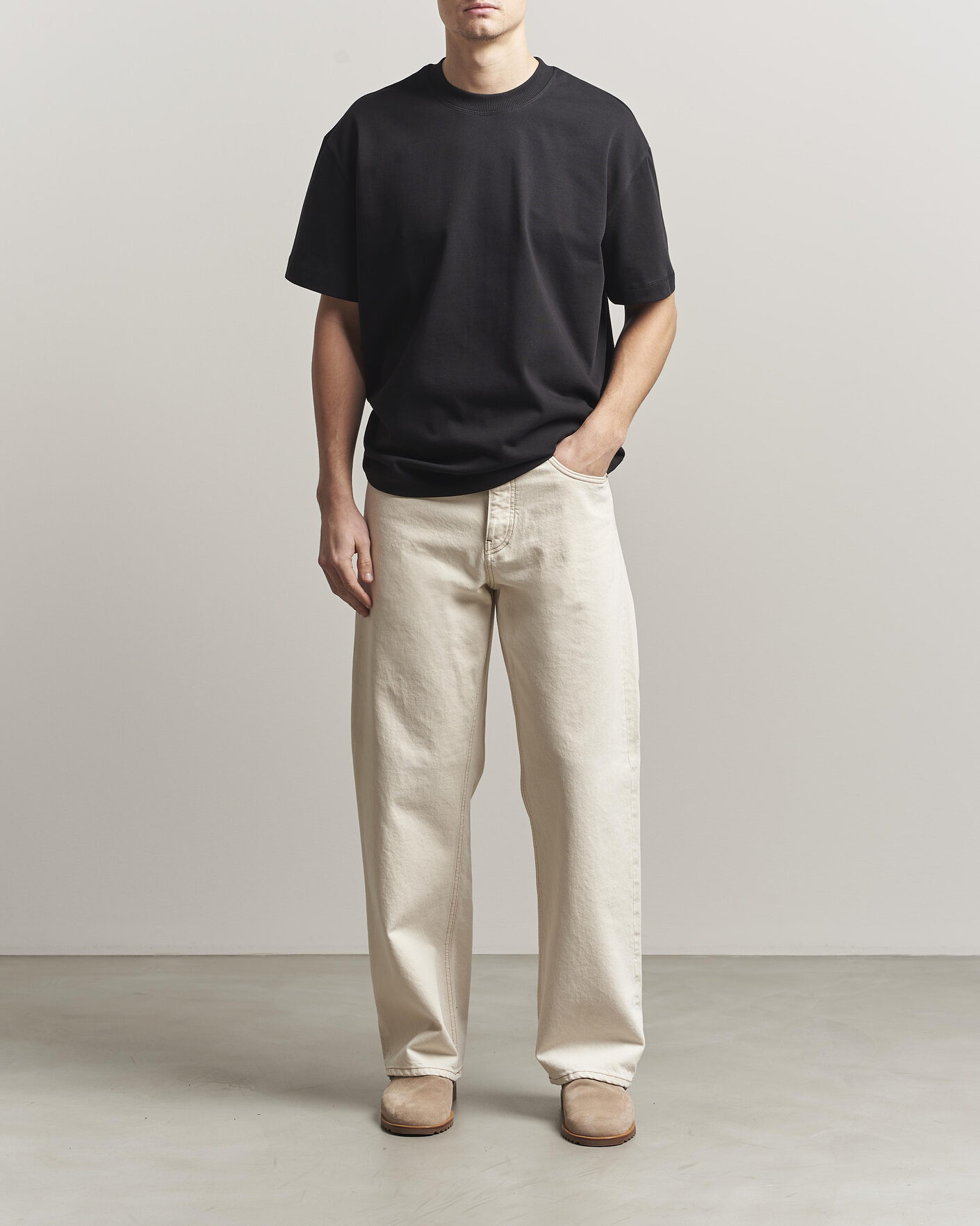 Homme | T-shirts | LES DEUX | Carl Heavyweight T-Shirt Black