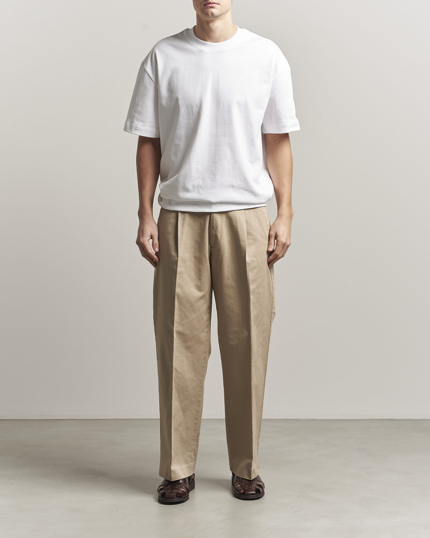 Homme | T-shirts | LES DEUX | Carl Heavyweight T-Shirt White