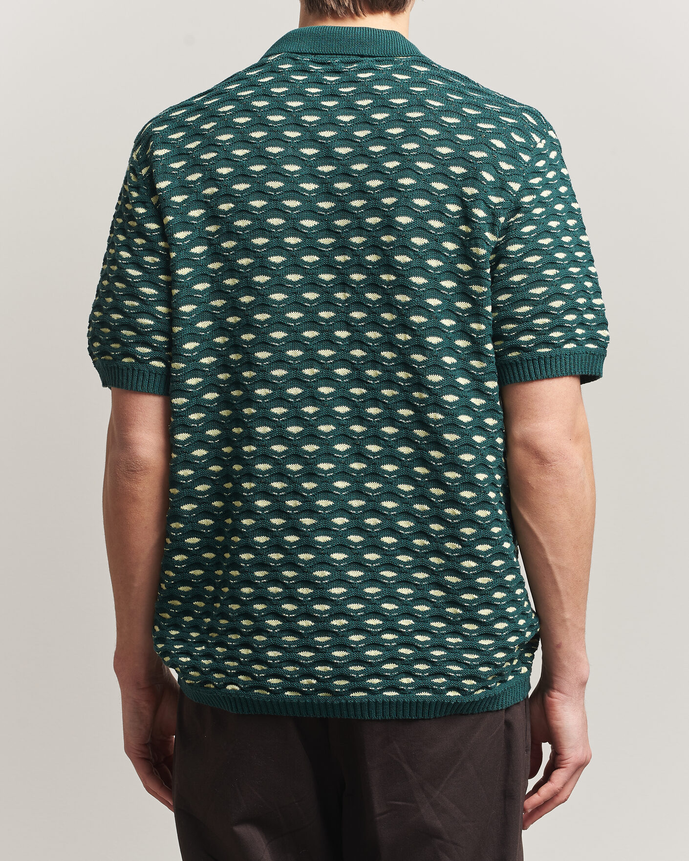 Homme | Polos | LES DEUX | Esmay Shell Knitted Polo Sea Moss Green