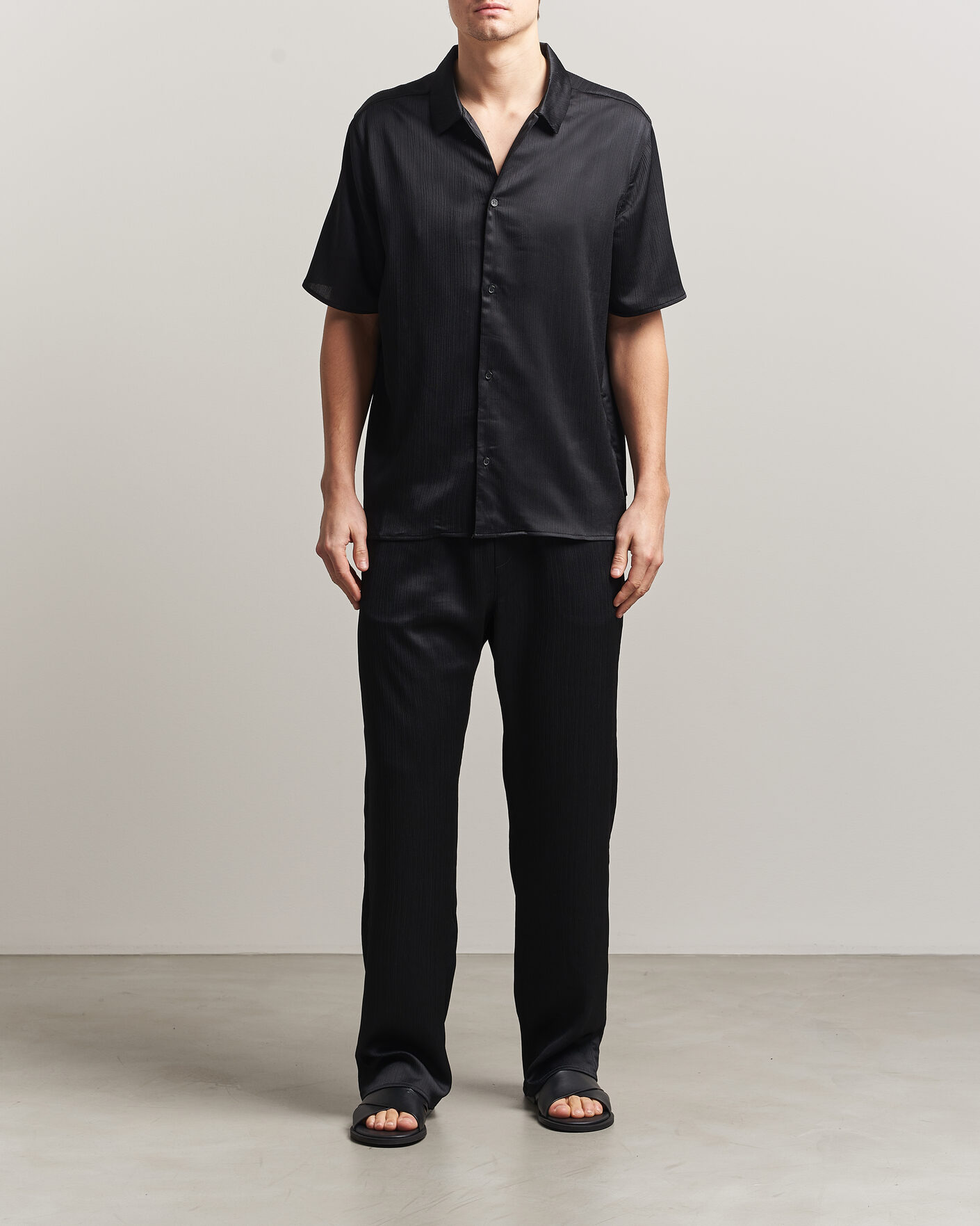 Homme | Pantalons | LES DEUX | Houston Plissé Pants Black