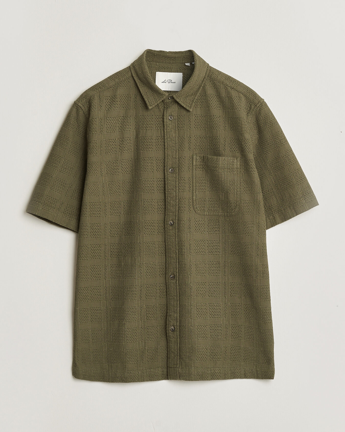 Homme | Chemises | LES DEUX | Charlie Short Sleeve Shirt Olive Night
