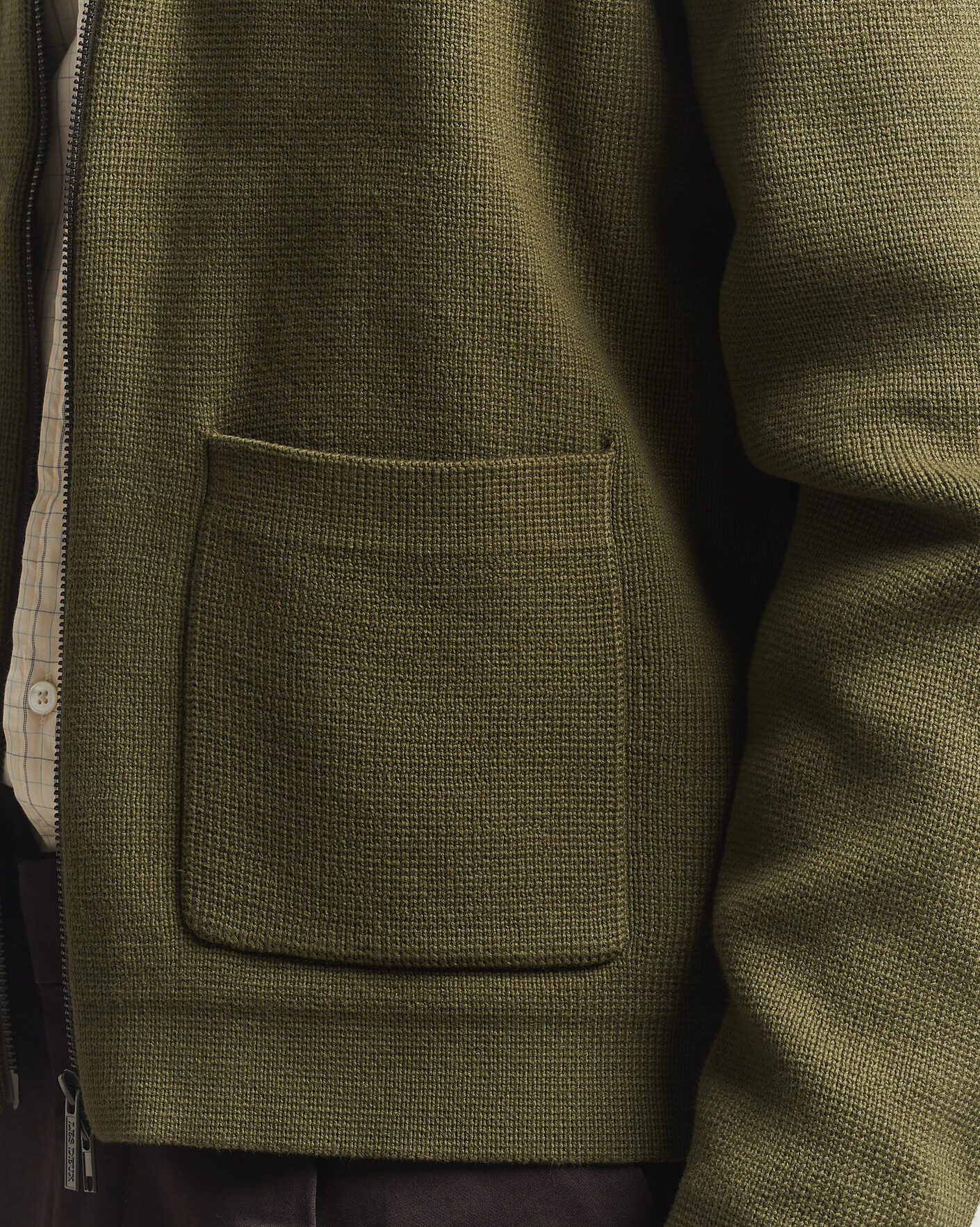 Homme | Pulls Et Tricots | LES DEUX | Fisher Cotton Milano Zip Olive Night