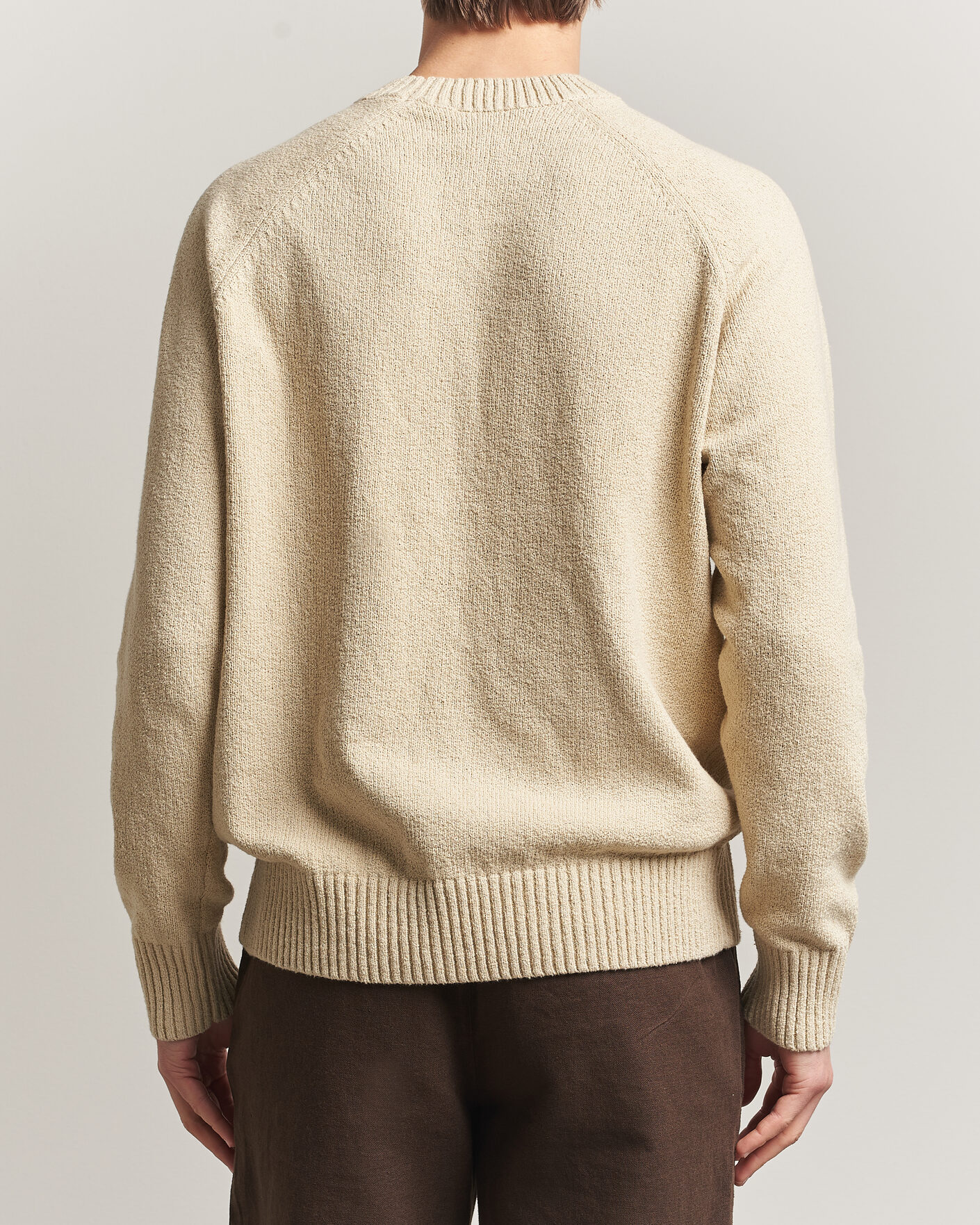 Homme | Pulls Et Tricots | LES DEUX | Brad Knitted Roundneck Oyster Grey/White