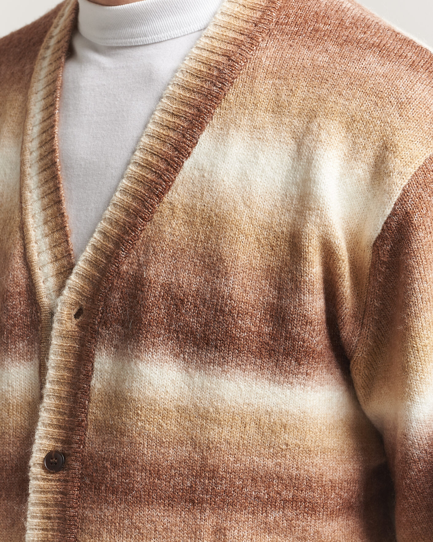 Homme | Pulls Et Tricots | LES DEUX | Boston Gradient Knitted Cardigan Teak Brown