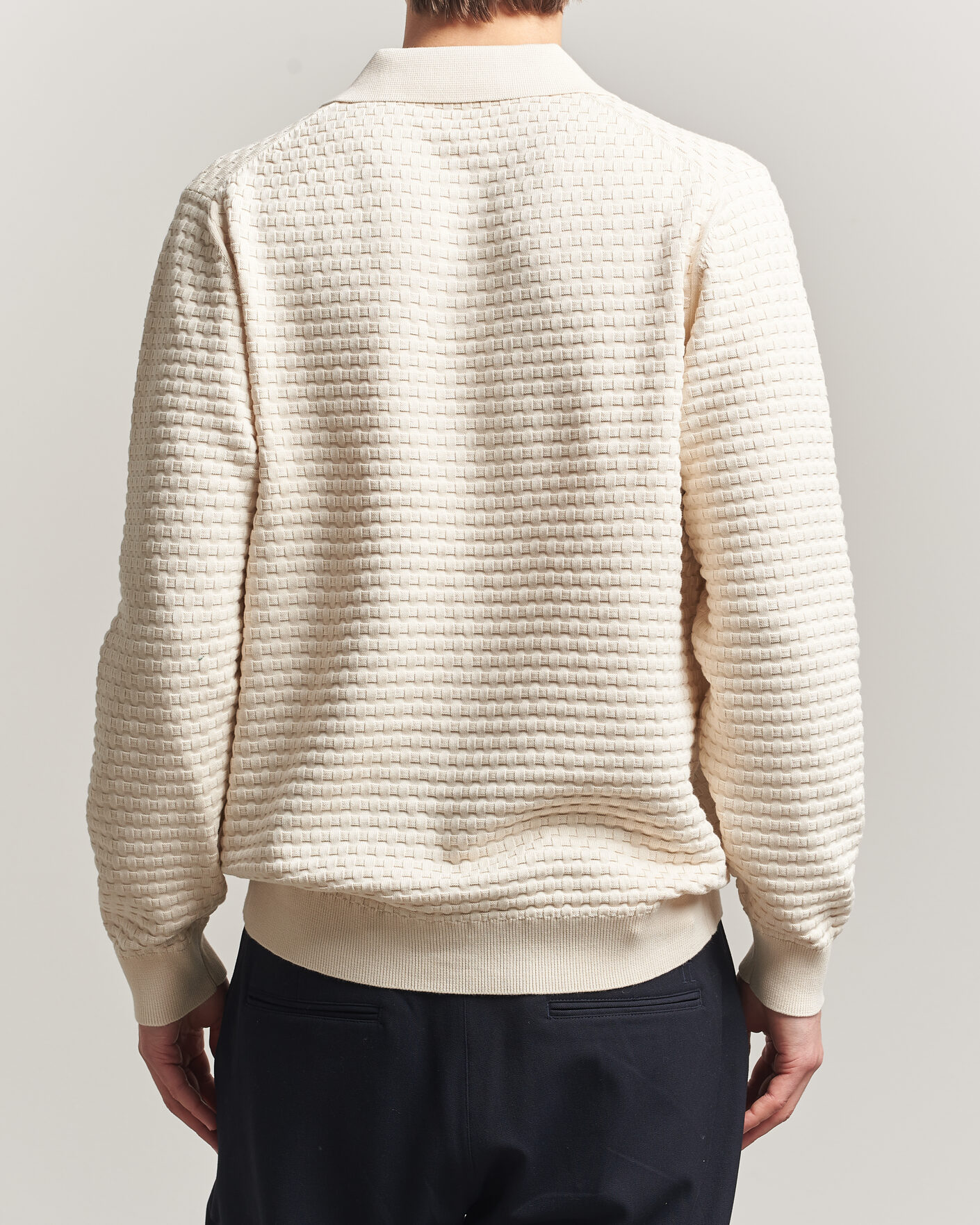 Homme | Pulls Et Tricots | LES DEUX | Billy Weave Knitted Polo Light Ivory