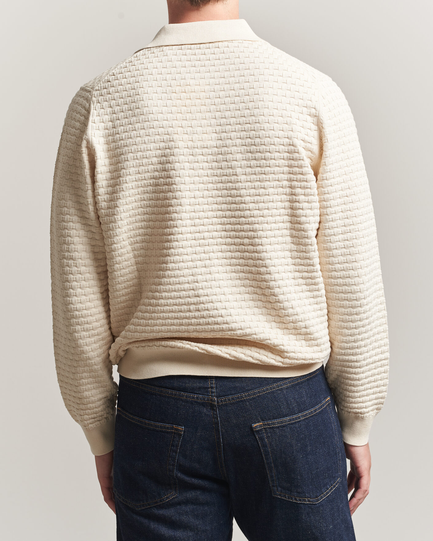 Homme | Pulls Et Tricots | LES DEUX | Billy Weave Knitted Polo Light Ivory