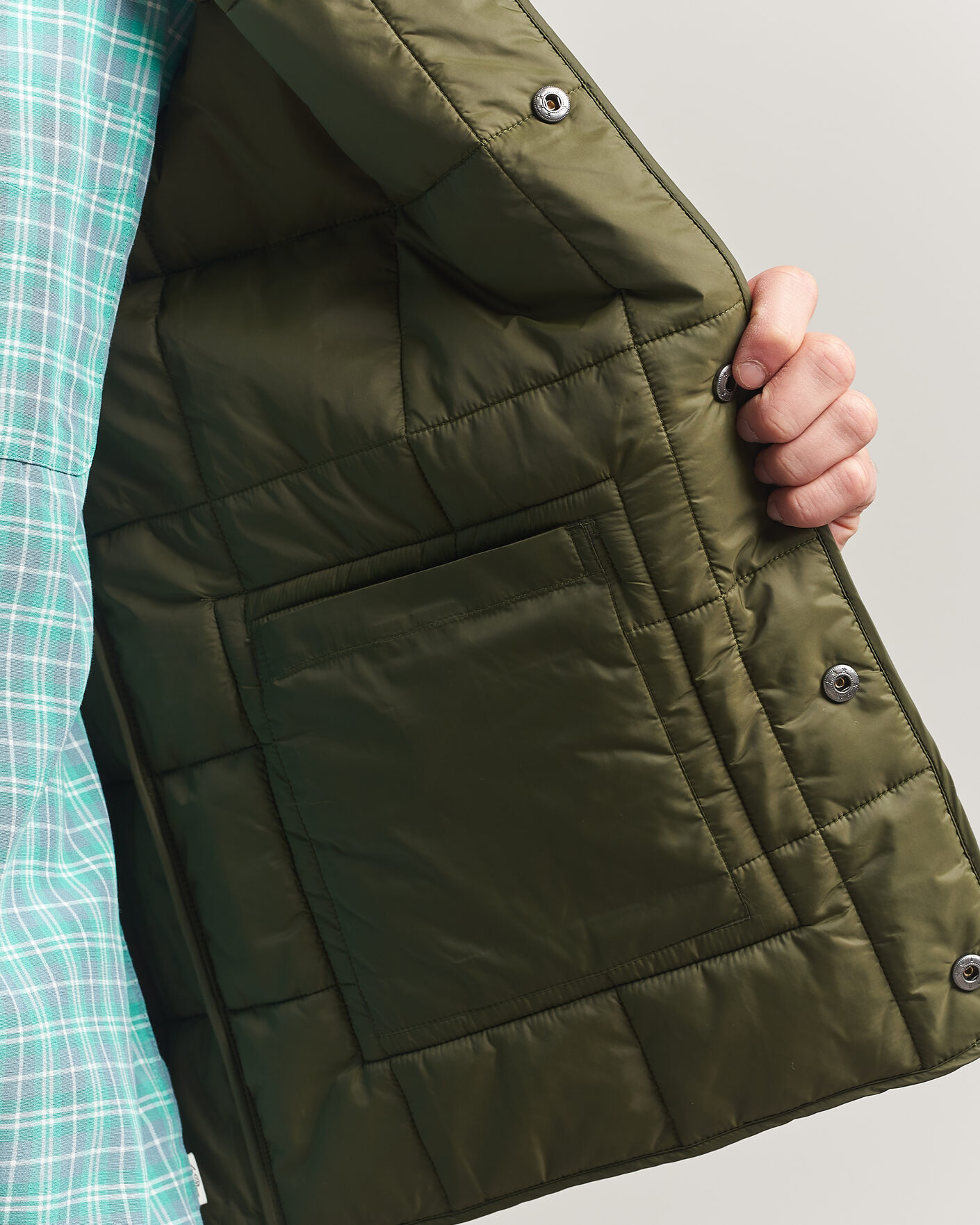 Homme | Gilets | LES DEUX | Matt Quilted Vest Olive Night
