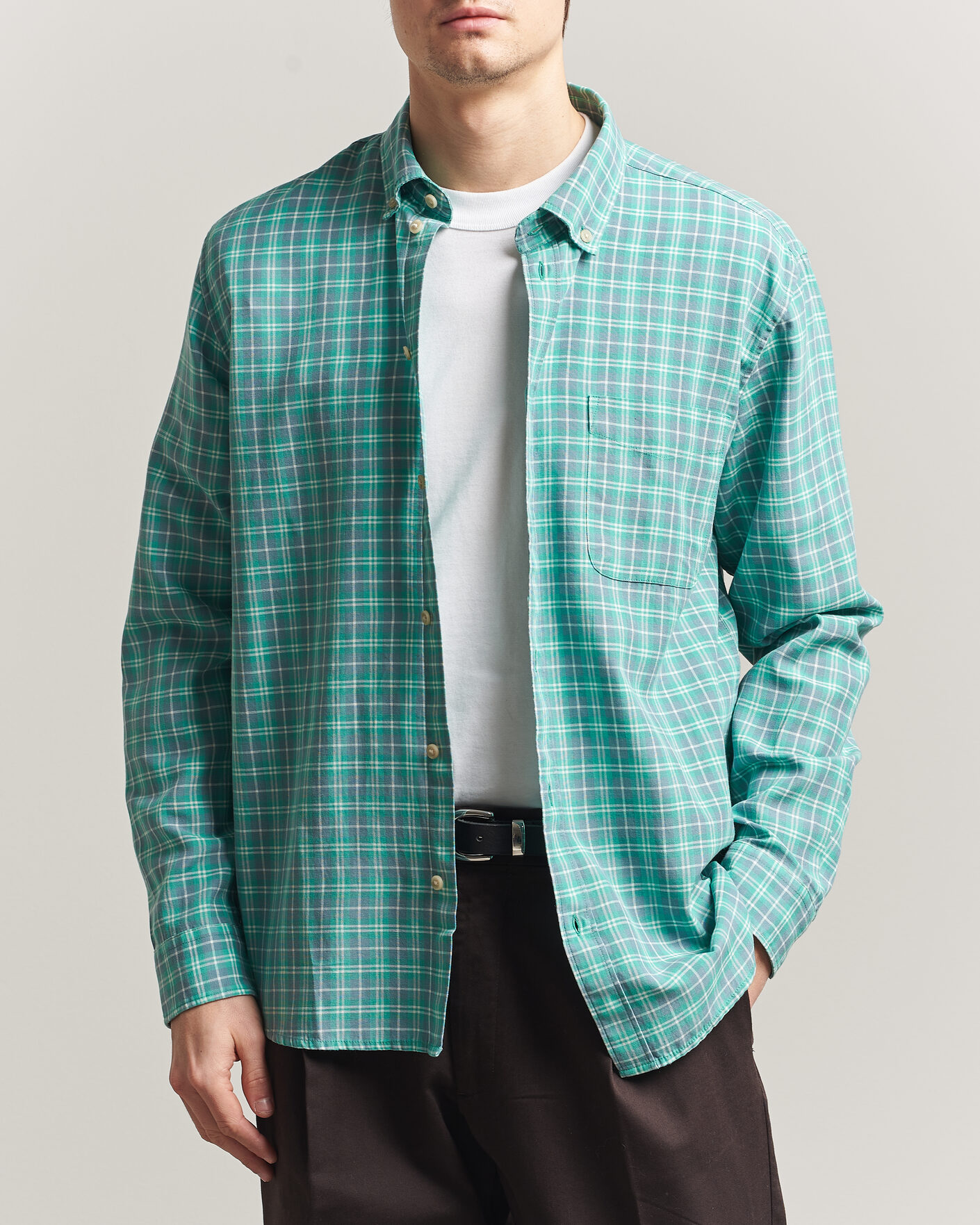 Homme | Chemises | LES DEUX | Kent Check Shirt Allure Blue
