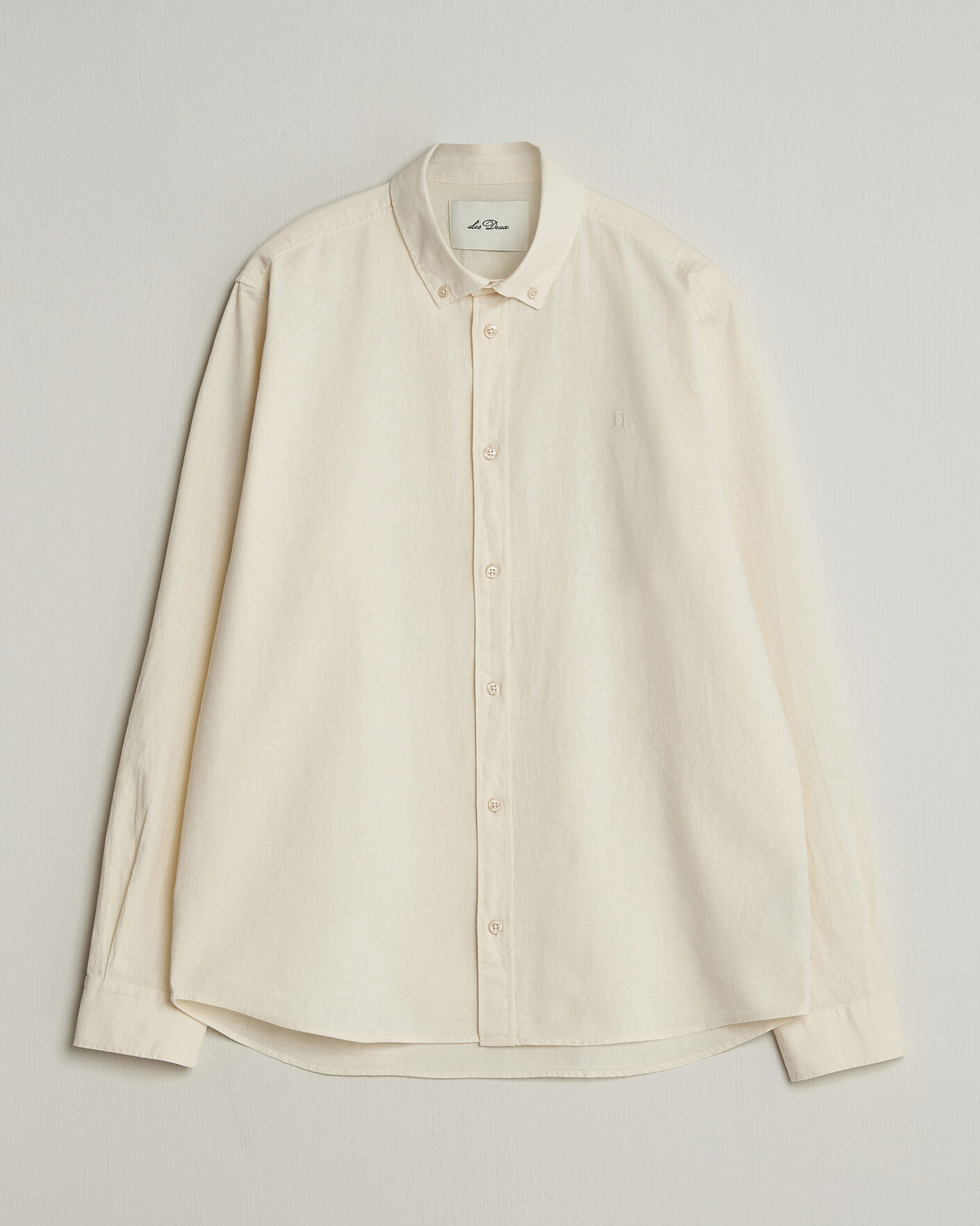 Homme | Chemises | LES DEUX | Konrad Cotton/Linen Shirt Eggnog White