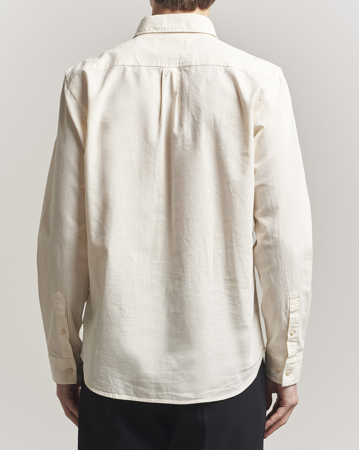 Homme | Chemises | LES DEUX | Konrad Cotton/Linen Shirt Eggnog White