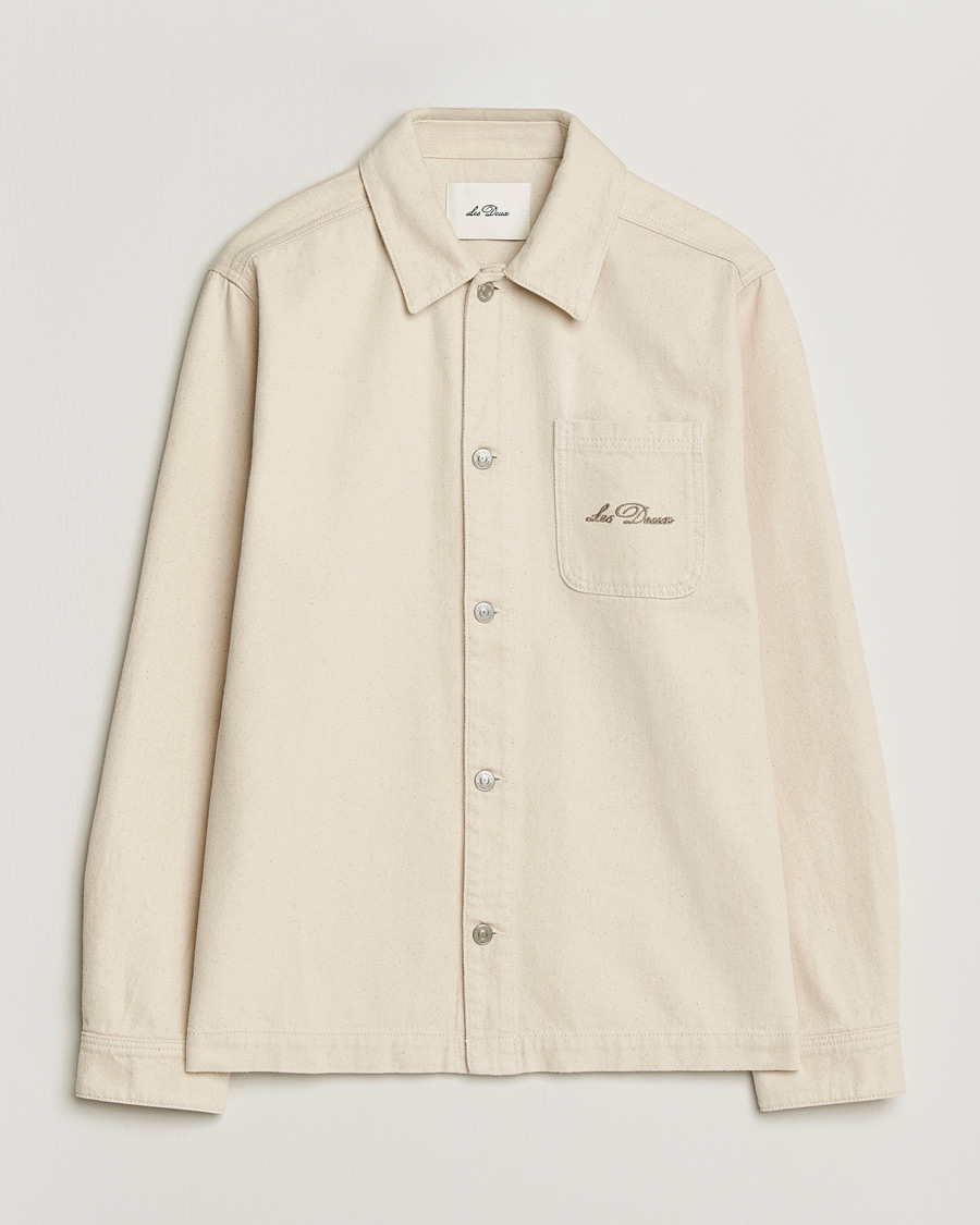 Homme | Chemises | LES DEUX | Layton Faience Twill Overshirt Ivory