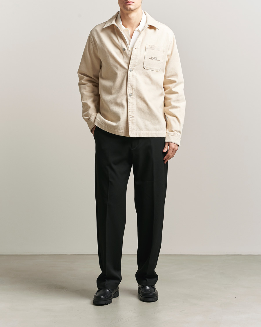 Homme | Chemises | LES DEUX | Layton Faience Twill Overshirt Ivory