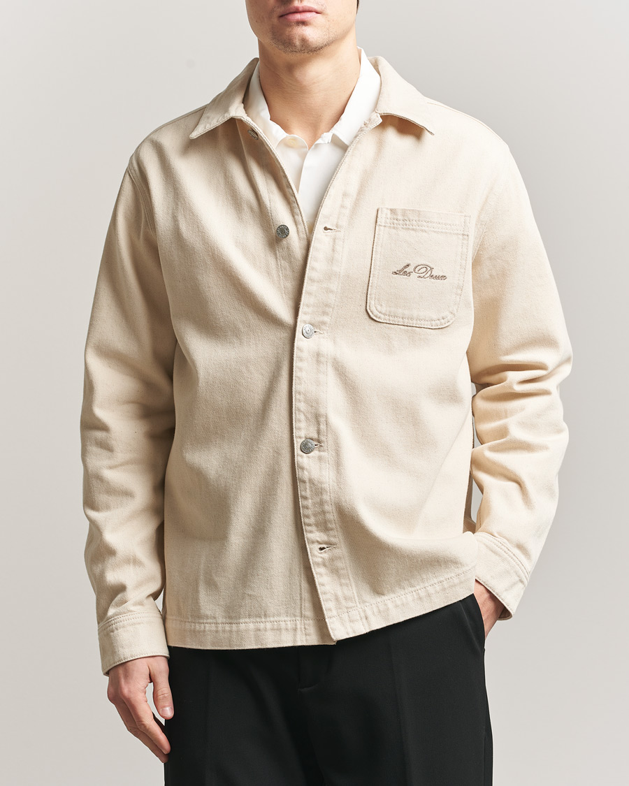 Homme | Chemises | LES DEUX | Layton Faience Twill Overshirt Ivory