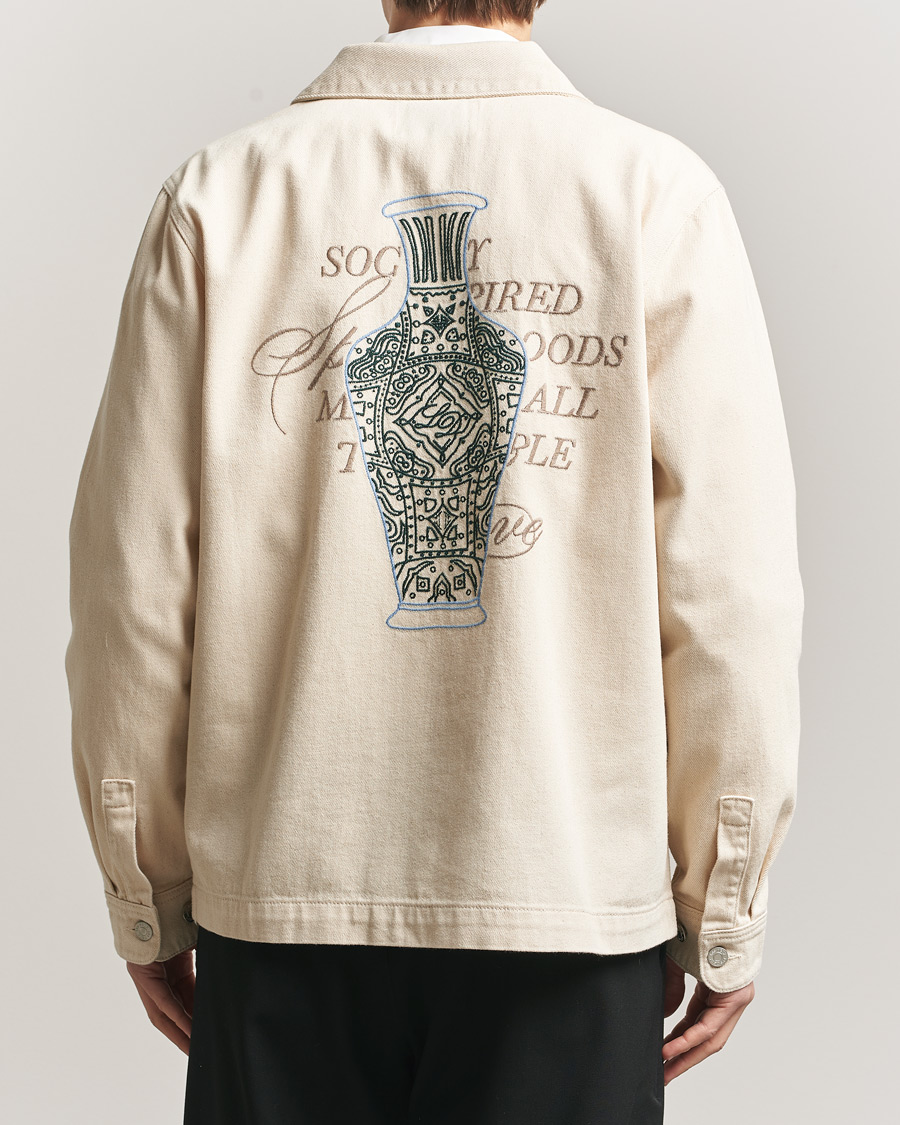 Homme | Chemises | LES DEUX | Layton Faience Twill Overshirt Ivory