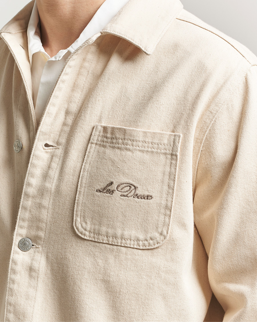 Homme | Chemises | LES DEUX | Layton Faience Twill Overshirt Ivory