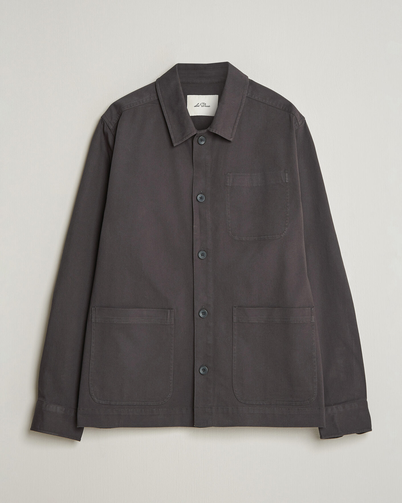 Homme | Chemises | LES DEUX | Layton Cotton Overshirt Black