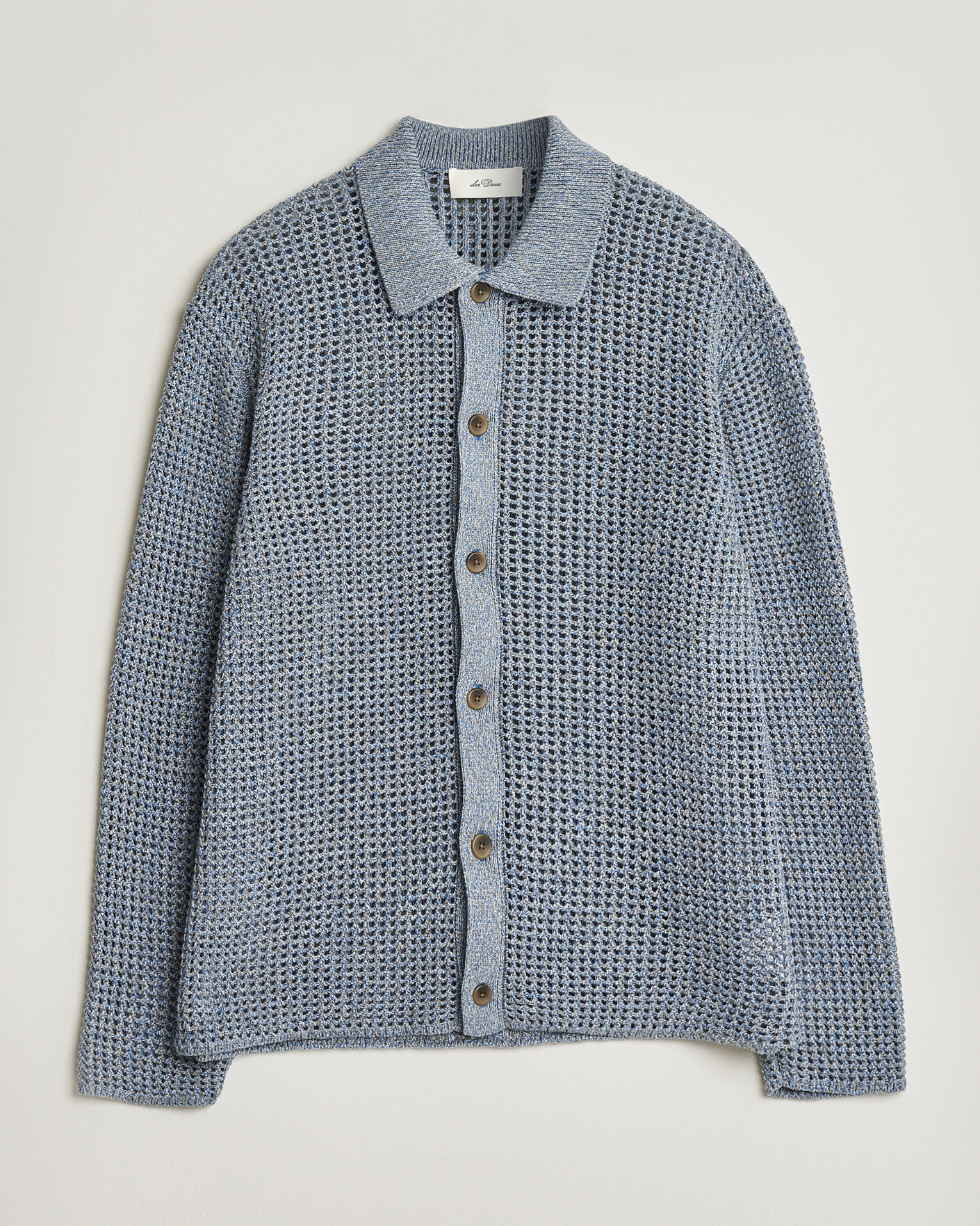 Homme | Pulls Et Tricots | LES DEUX | Gerald Knitted Shirt Dark Denim Blue