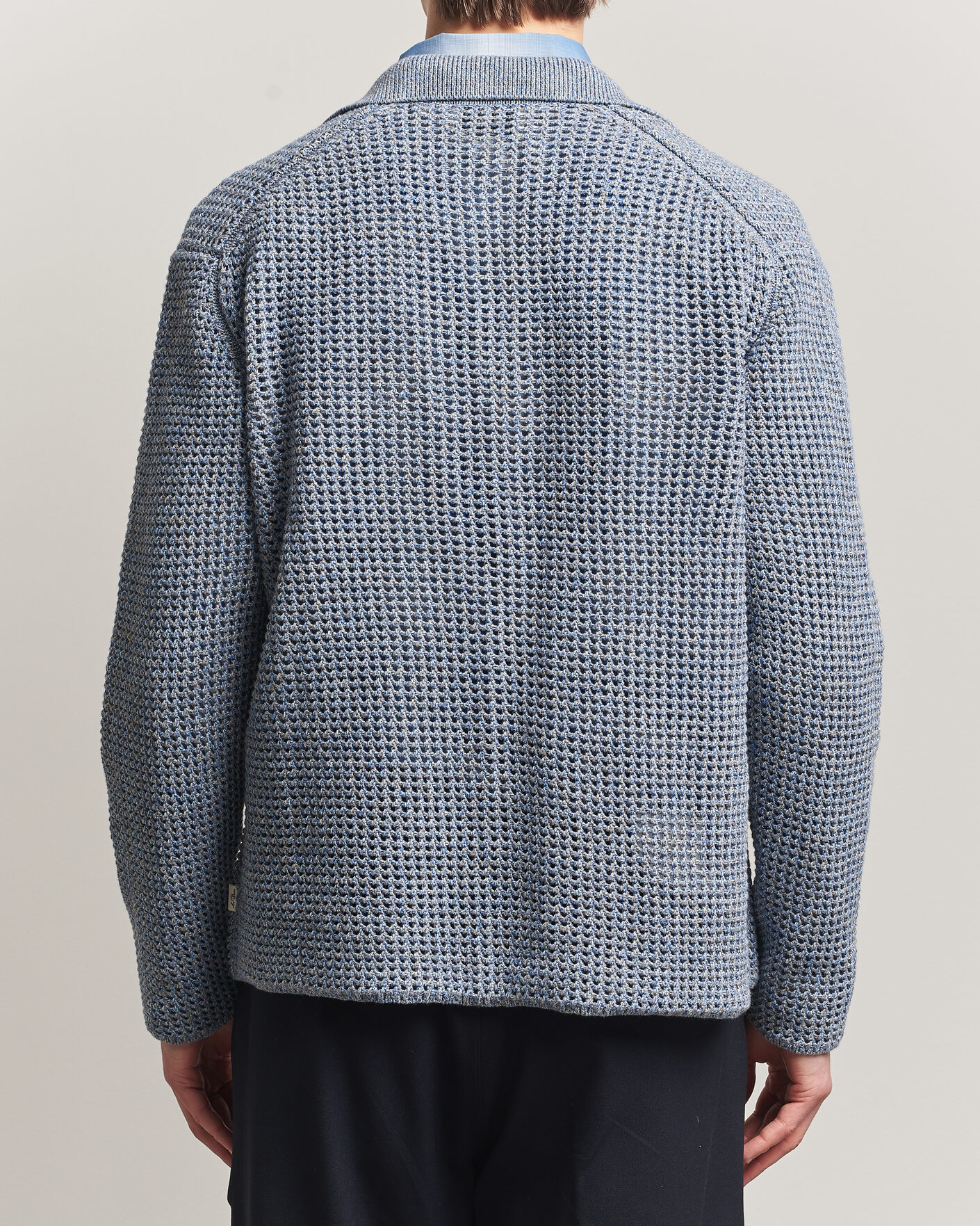 Homme | Pulls Et Tricots | LES DEUX | Gerald Knitted Shirt Dark Denim Blue