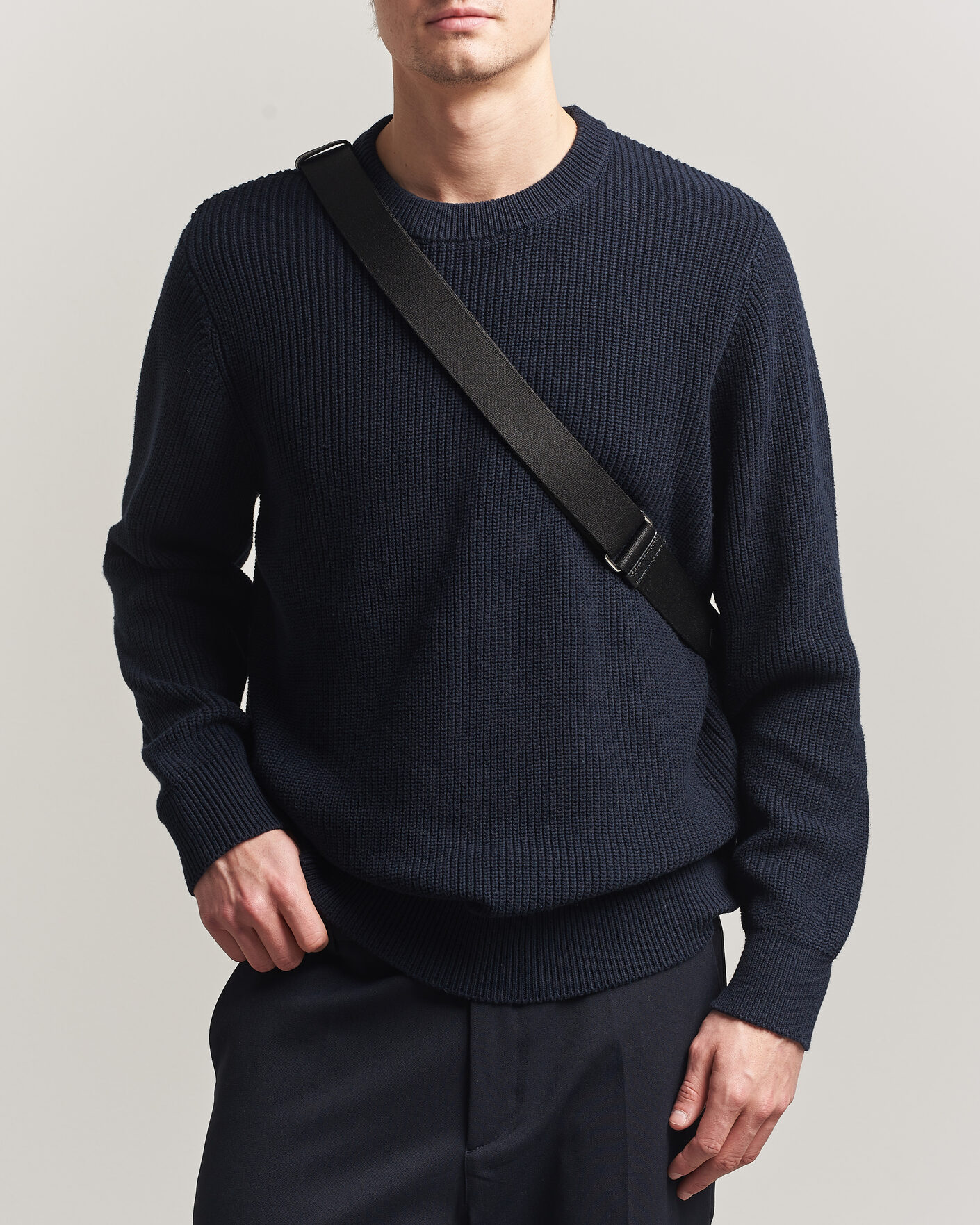 Homme | Pulls Et Tricots | LES DEUX | Garry Rib Crew Neck Knit Dark Navy