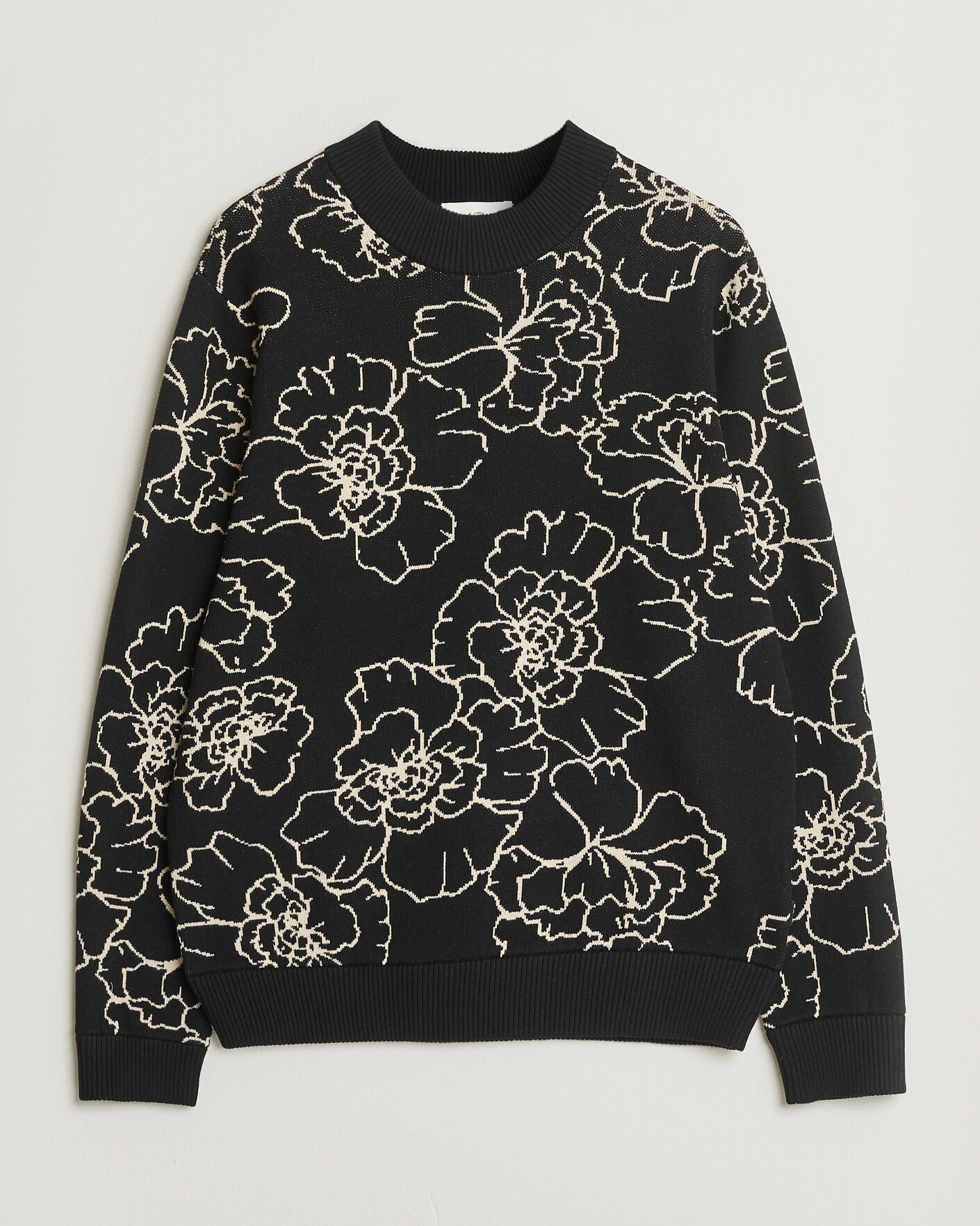 Homme | Pulls Et Tricots | LES DEUX | Gaston Poppy Jaquard Knit Black