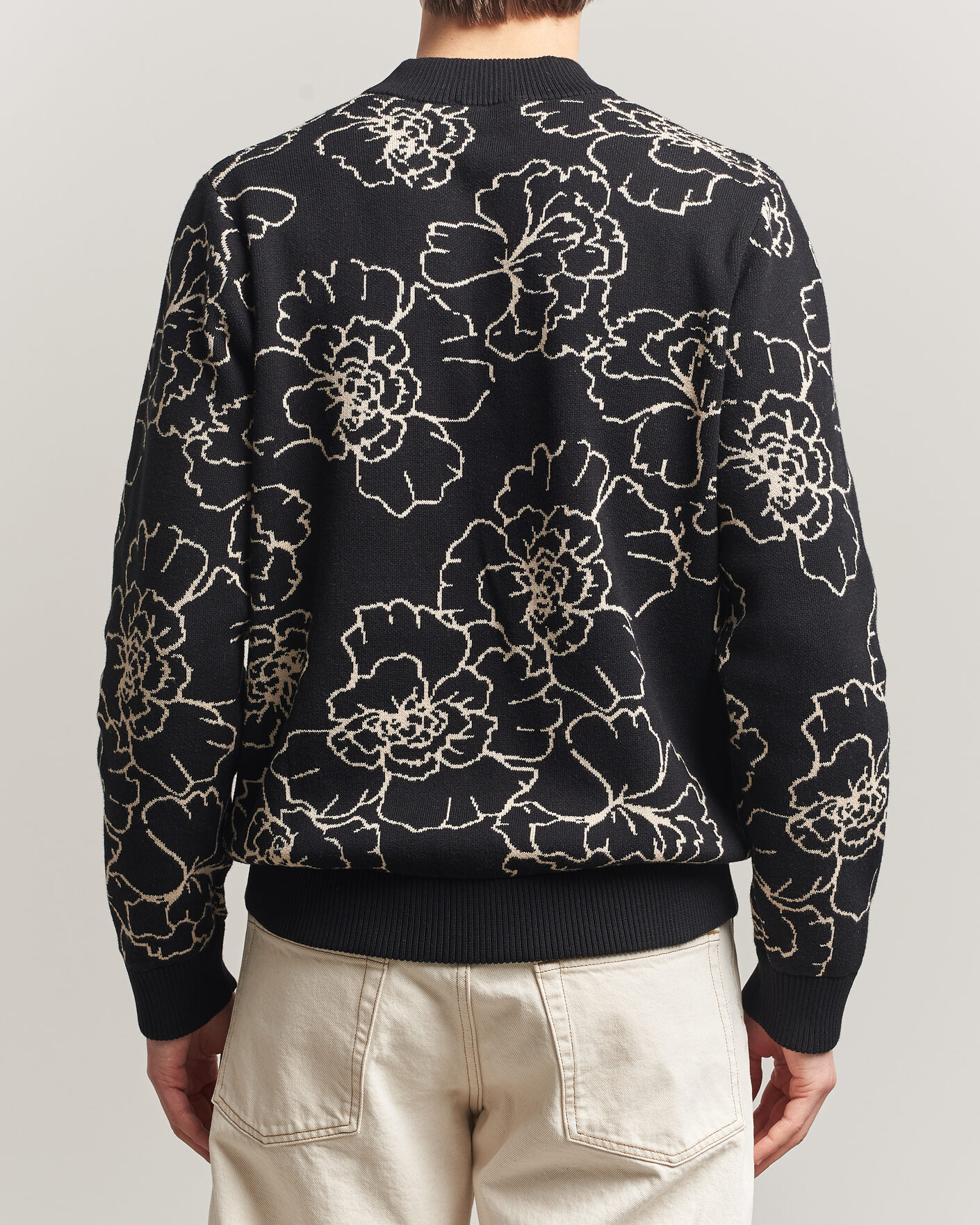 Homme | Pulls Et Tricots | LES DEUX | Gaston Poppy Jaquard Knit Black