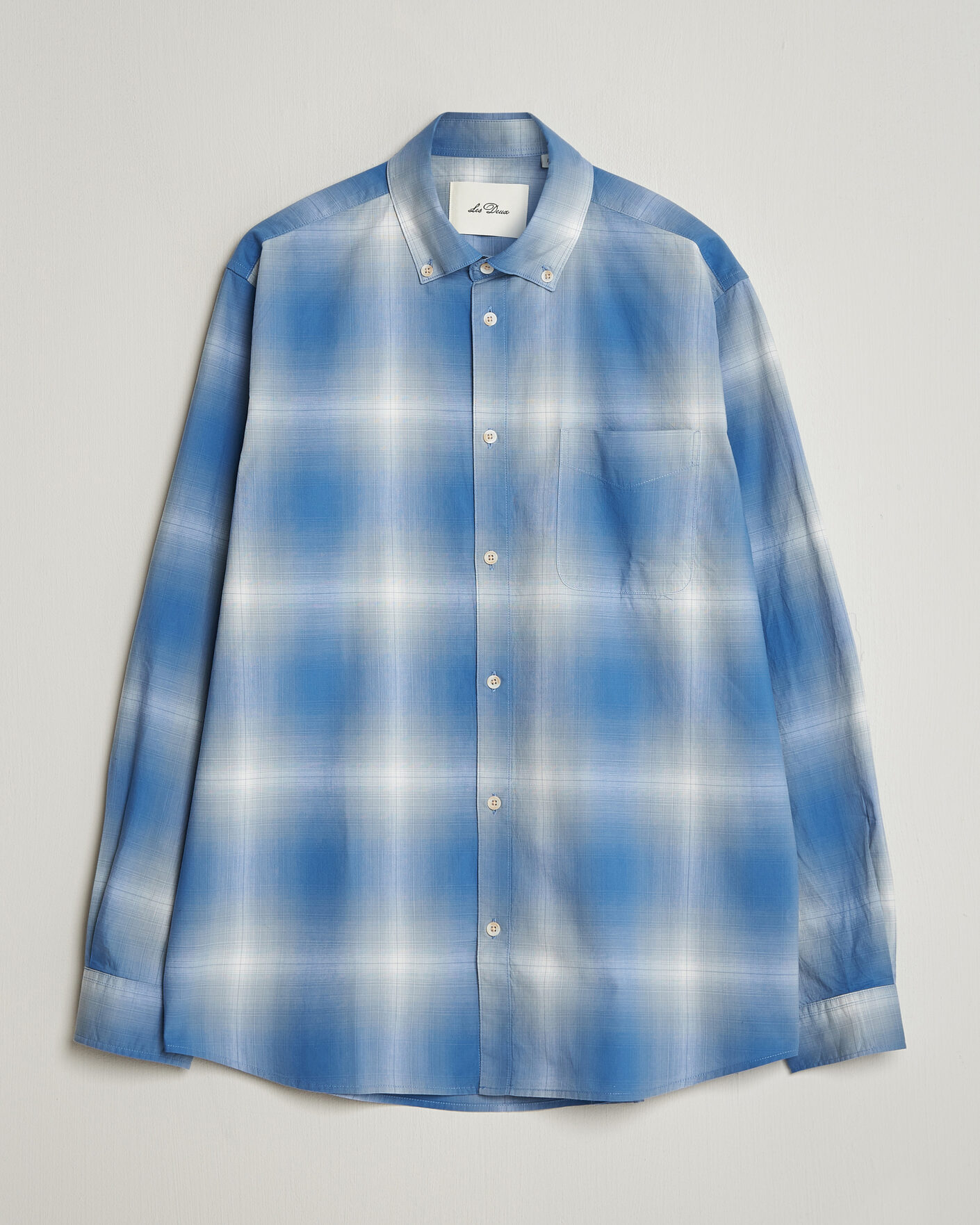 Homme | Chemises | LES DEUX | Kent Shadowcheck Shirt Palace Blue