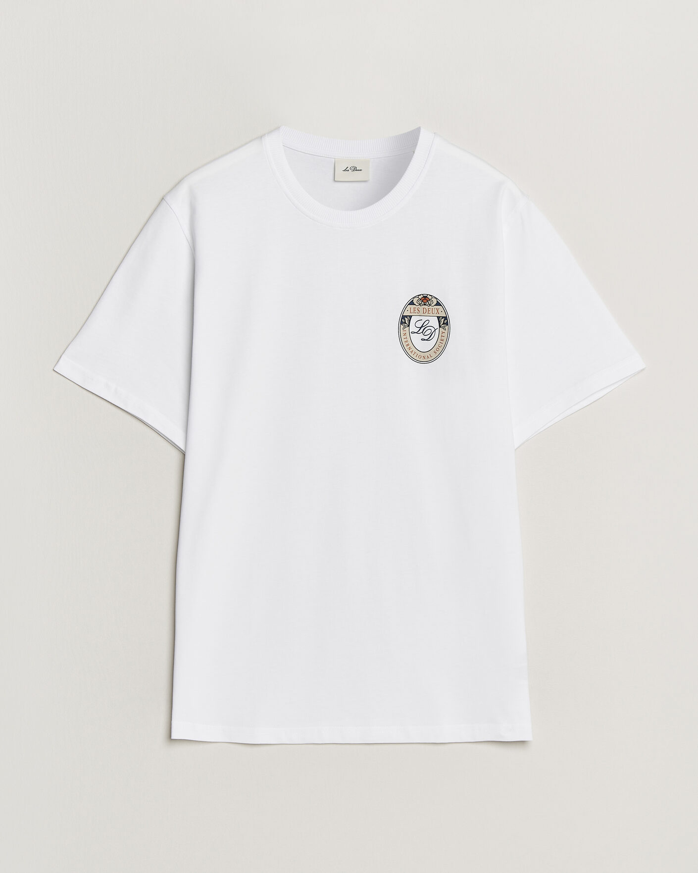 Homme | T-shirts | LES DEUX | Brday Emblem T-Shirt White