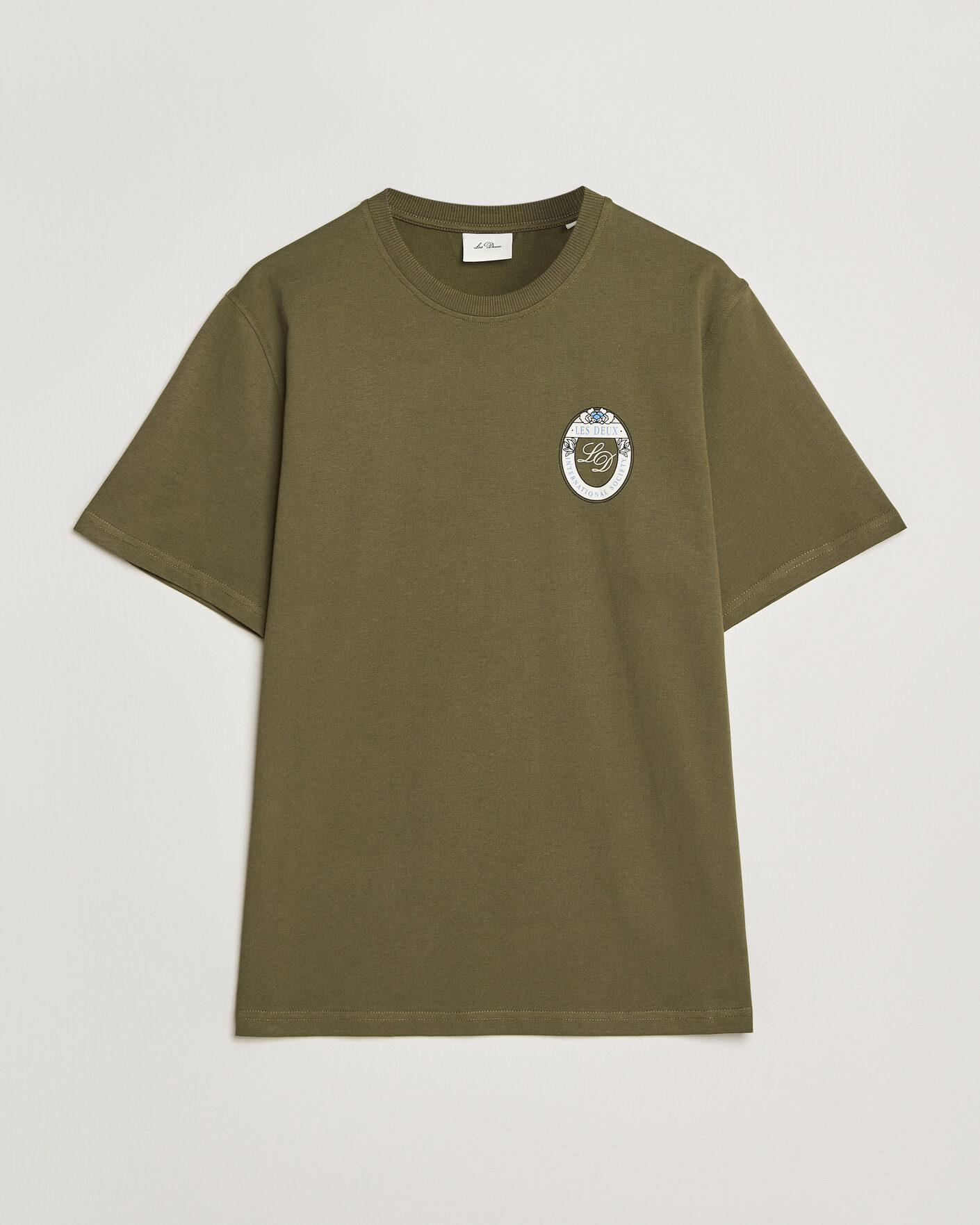 Homme | T-shirts | LES DEUX | Brday Emblem T-Shirt Olive Night Green