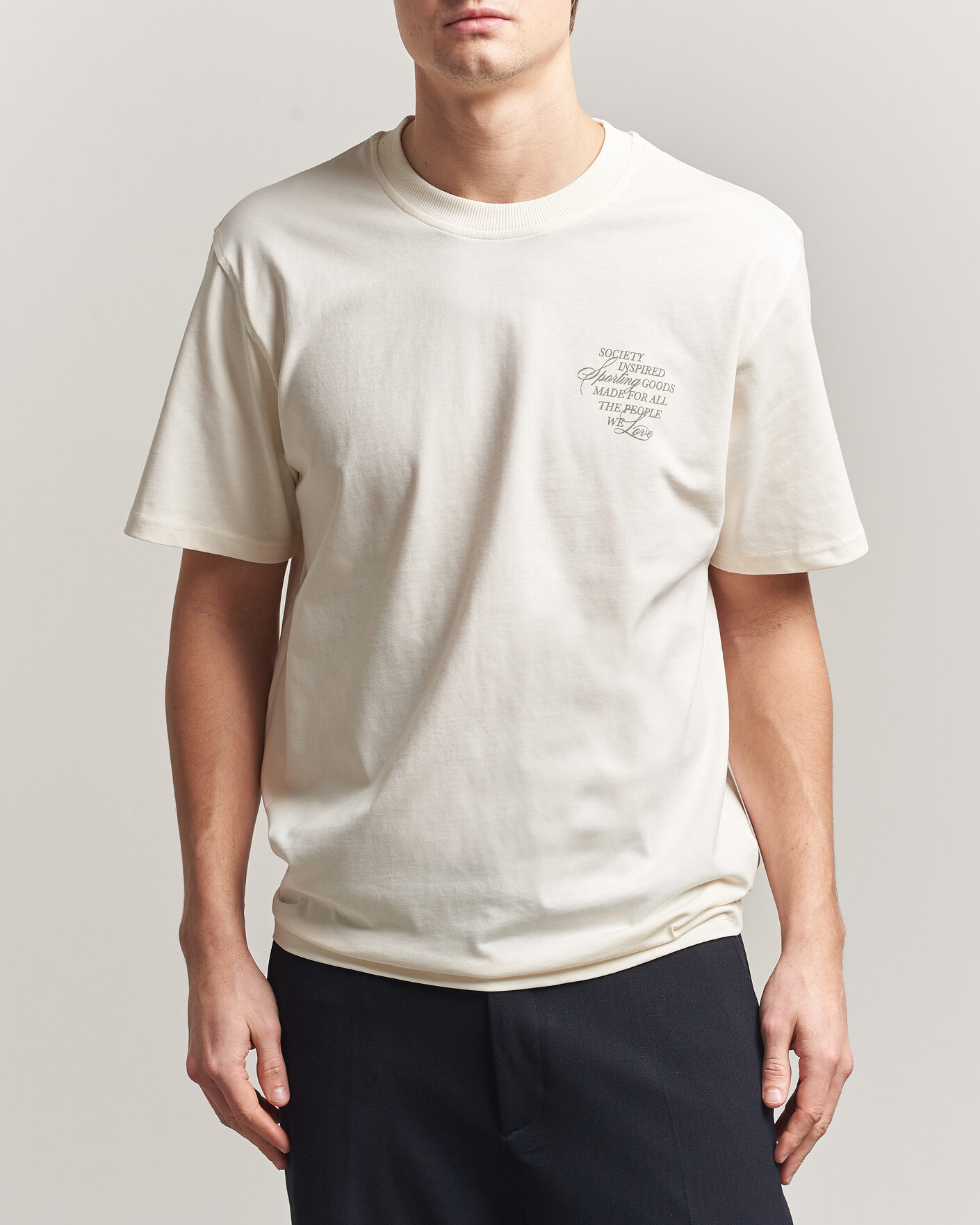 Homme | T-shirts | LES DEUX | Ben Faience T-Shirt Eggnog White
