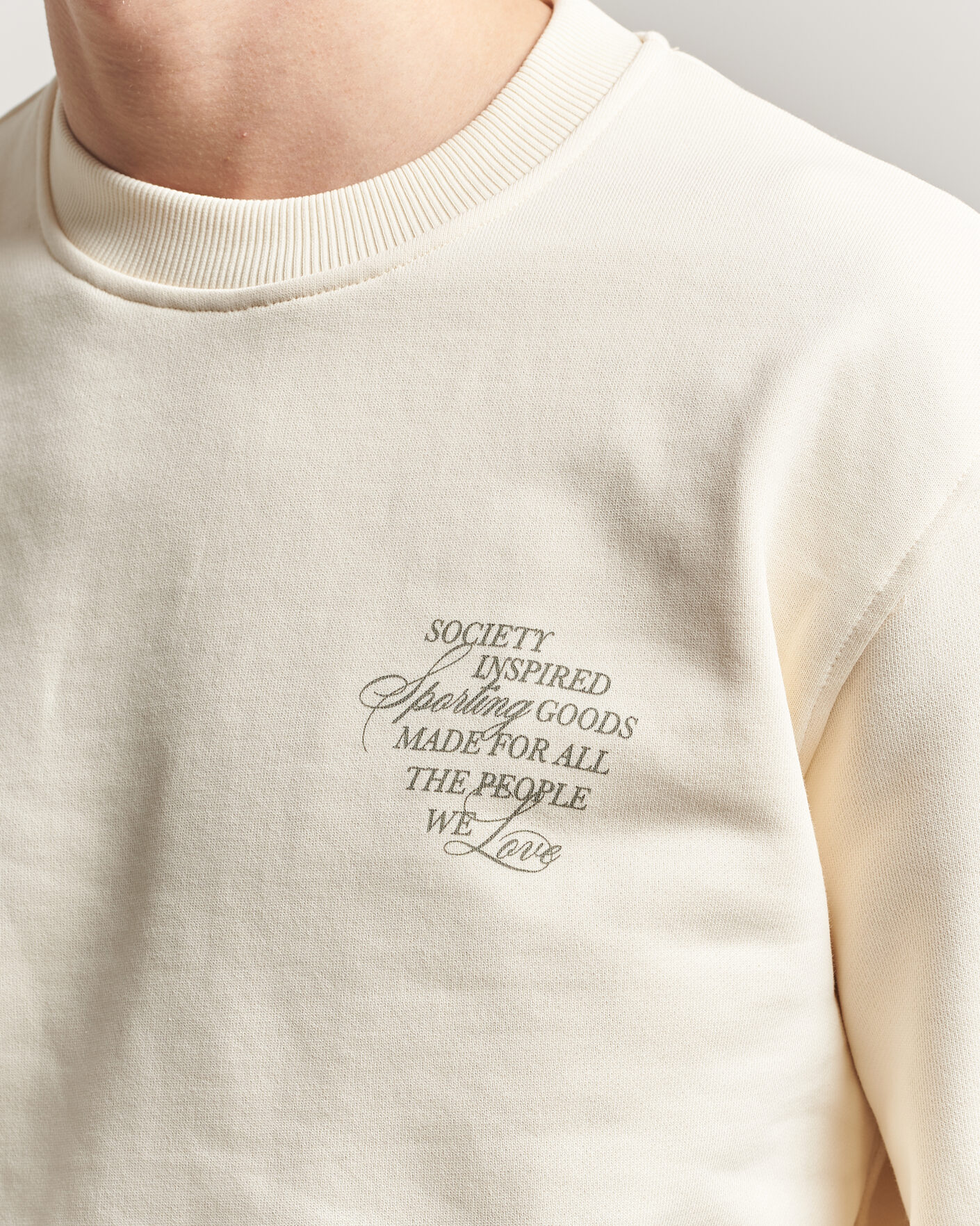 Homme | Pulls Et Tricots | LES DEUX | Ben Faience Sweatshirt Eggnog White