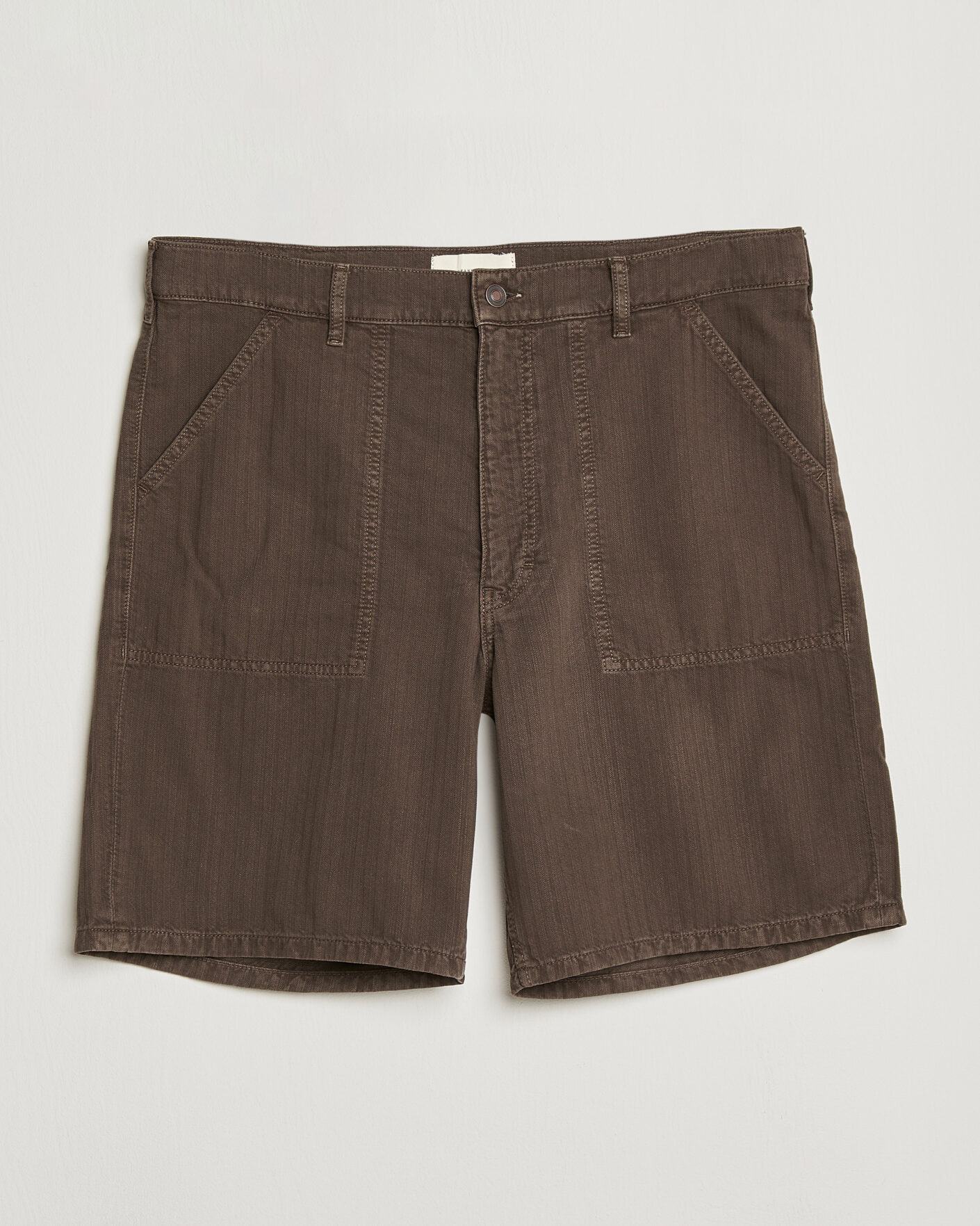 Homme | Shorts | Jeanerica | Genua Worker Chino Shorts Chevron Brown